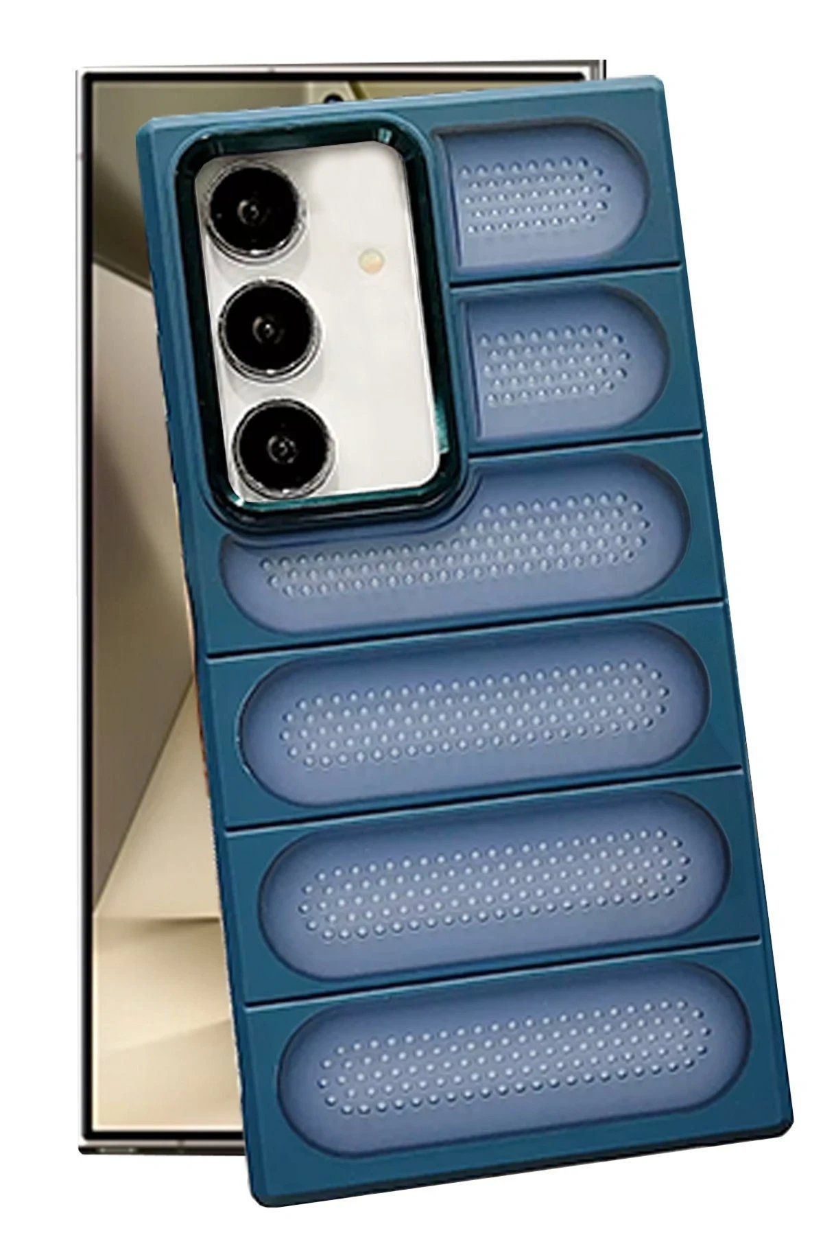 Samsung Galaxy S24 Kılıf Airmax Silikon Kapak - Lacivert-(5796)