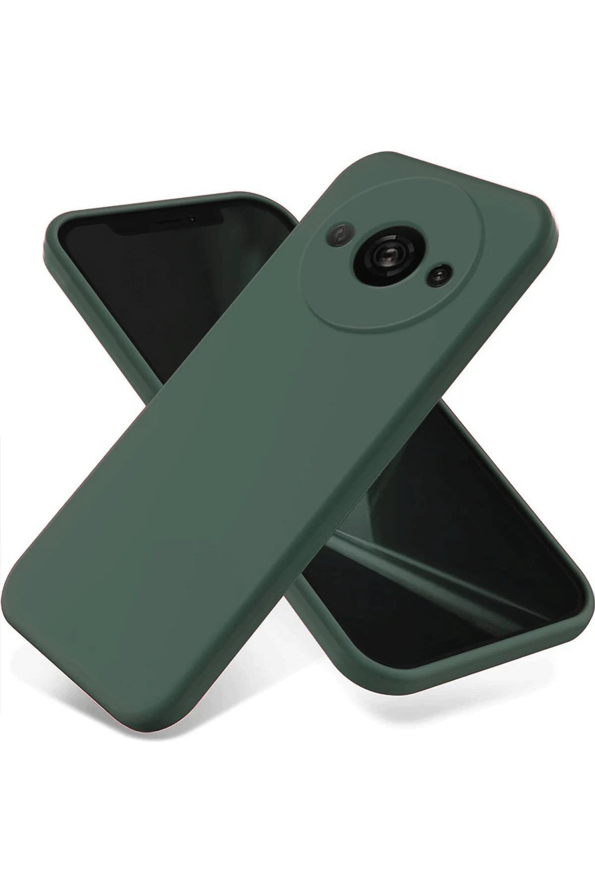 Xiaomi Redmi A3 4G Kılıf First Silikon - Koyu Yeşil-(5796)