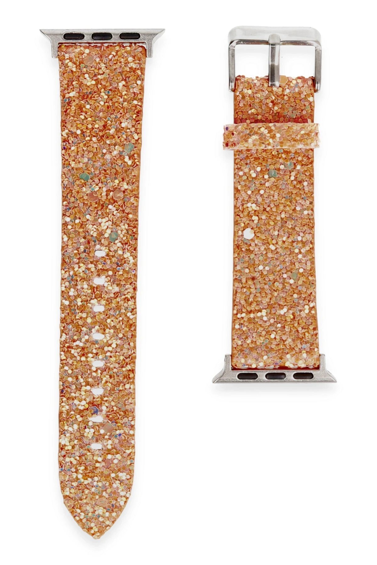 Apple Watch 38mm Starry Taşlı Kordon - Pudra-(5796)