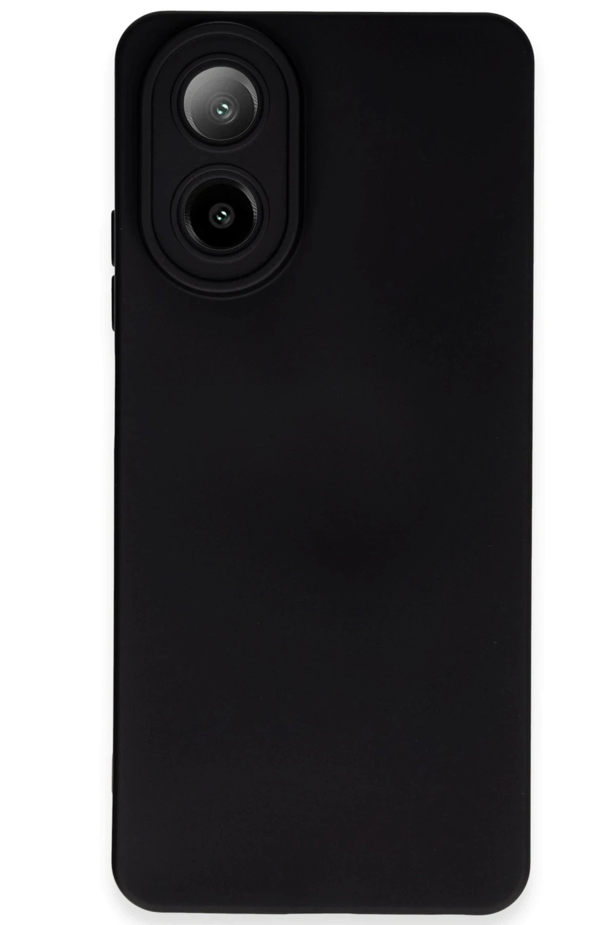 Oppo A38 Kılıf Nano içi Kadife Silikon - Siyah-(5796)