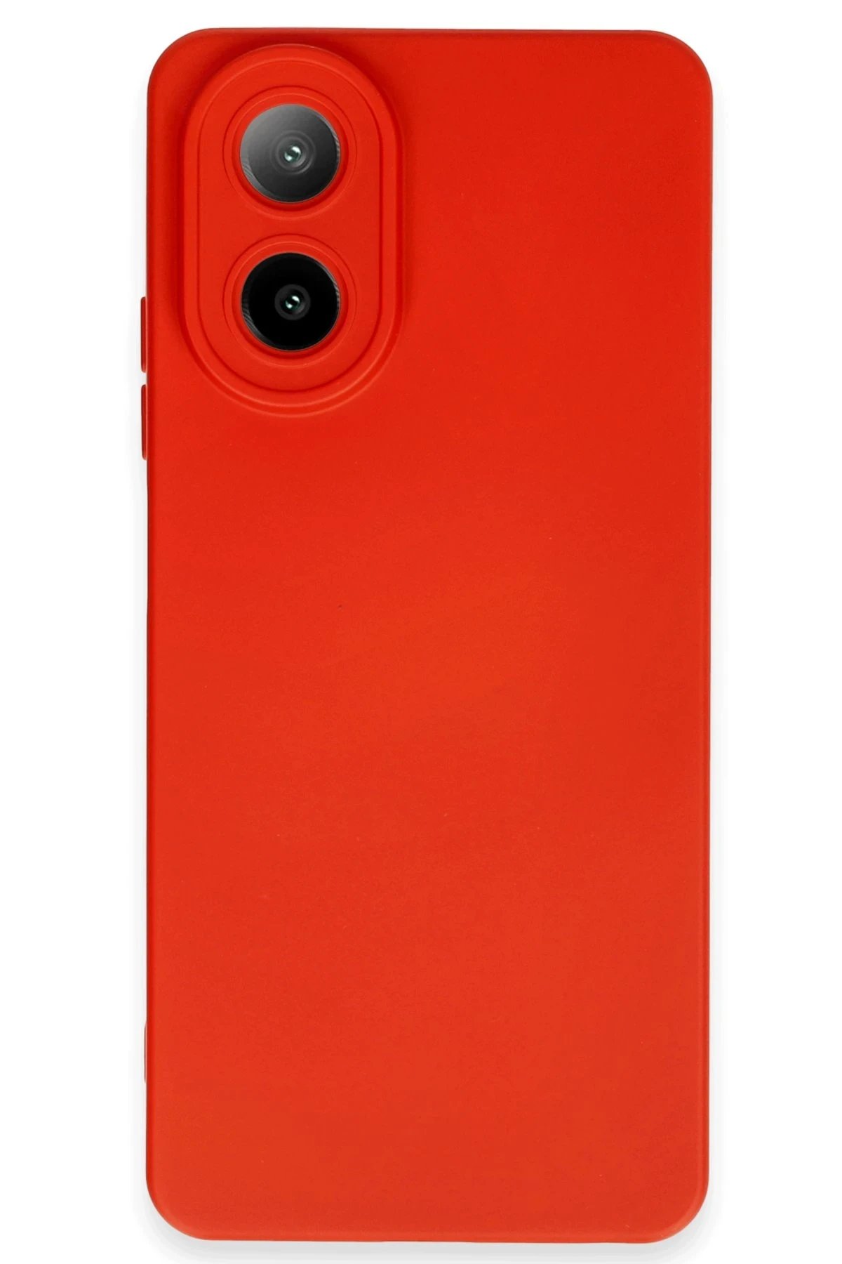 Oppo A38 Kılıf Nano içi Kadife Silikon - Kırmızı-(5796)