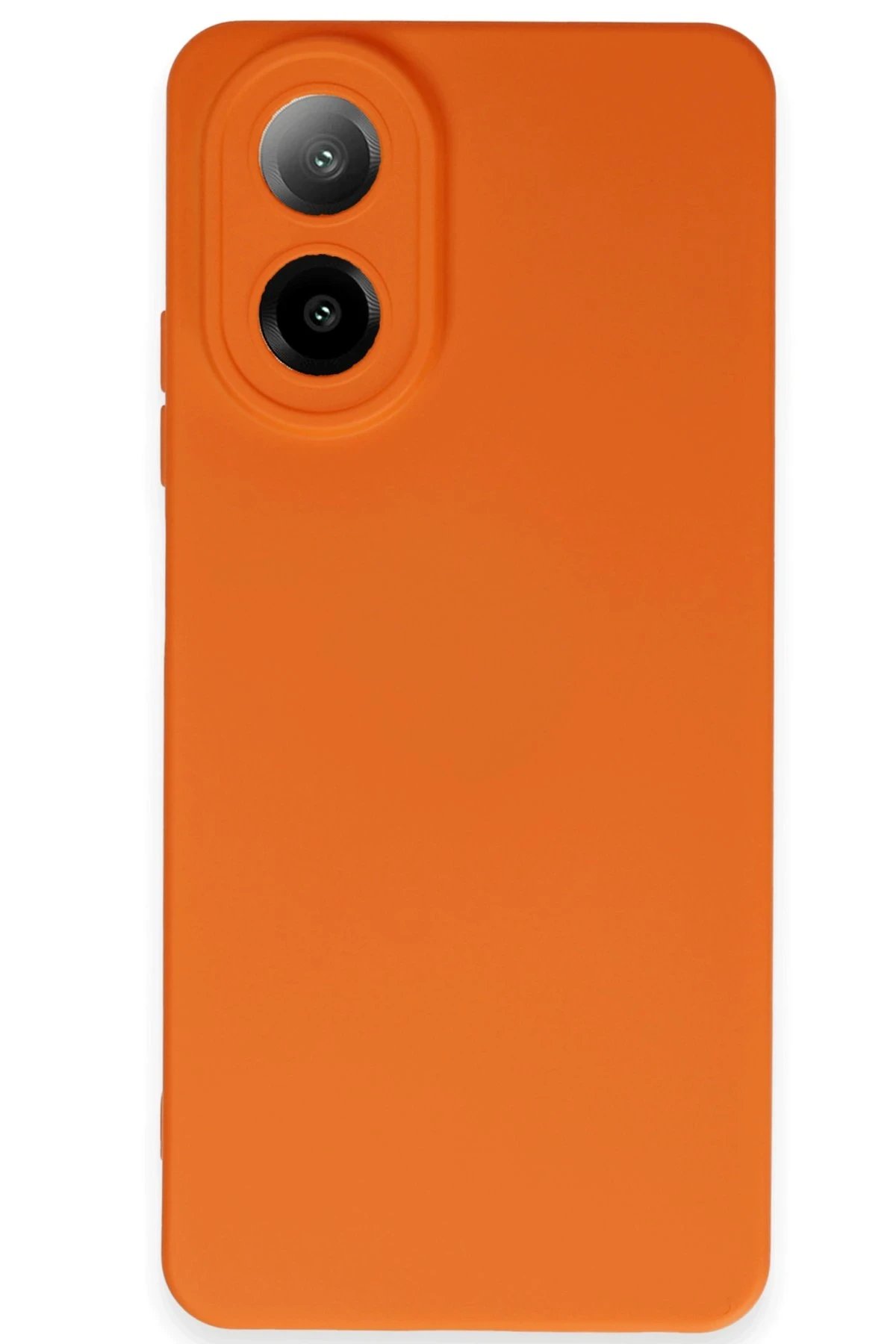 Oppo A38 Kılıf Nano içi Kadife Silikon - Turuncu-(5796)