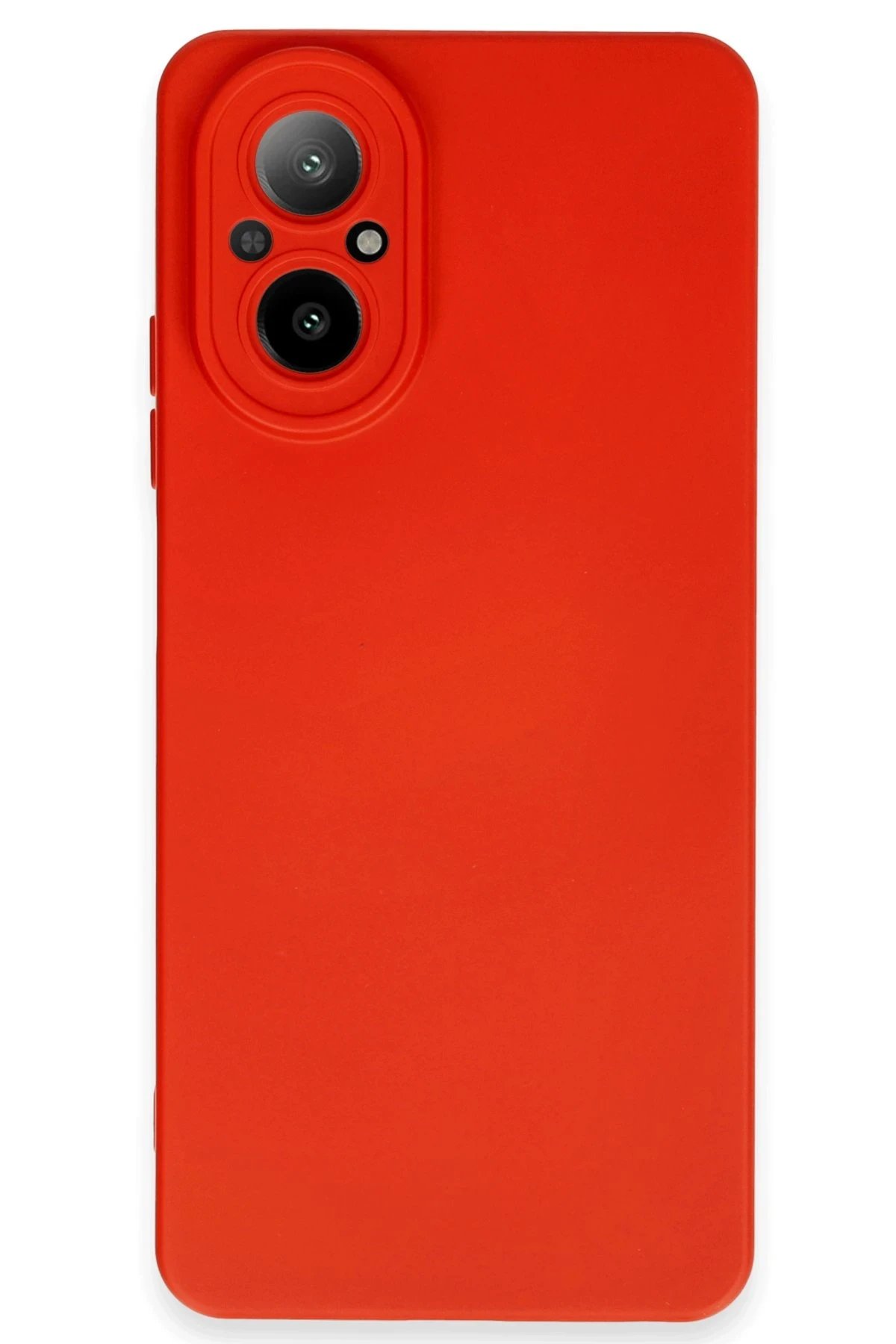 Realme 12 Lite Kılıf Nano içi Kadife Silikon - Kırmızı-(5796)