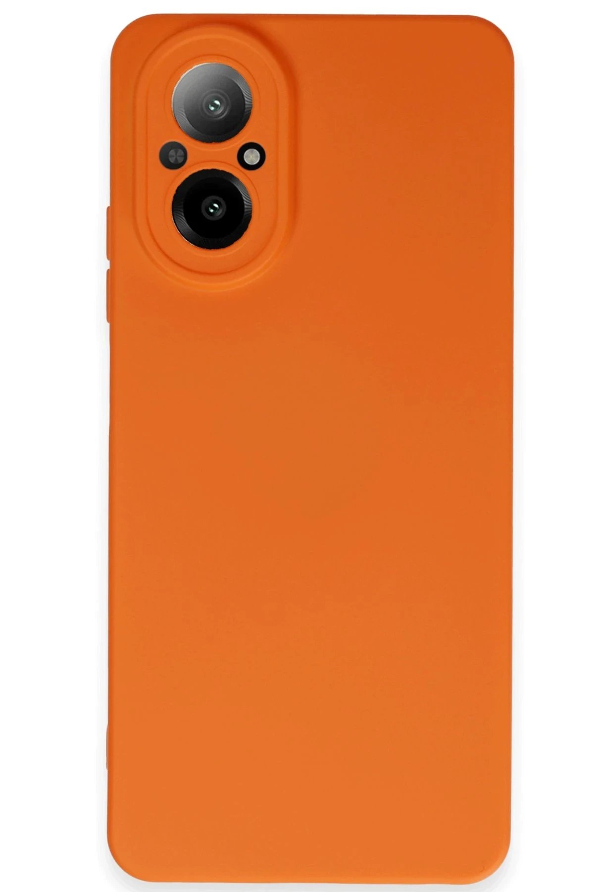 Realme 12 Lite Kılıf Nano içi Kadife Silikon - Turuncu-(5796)