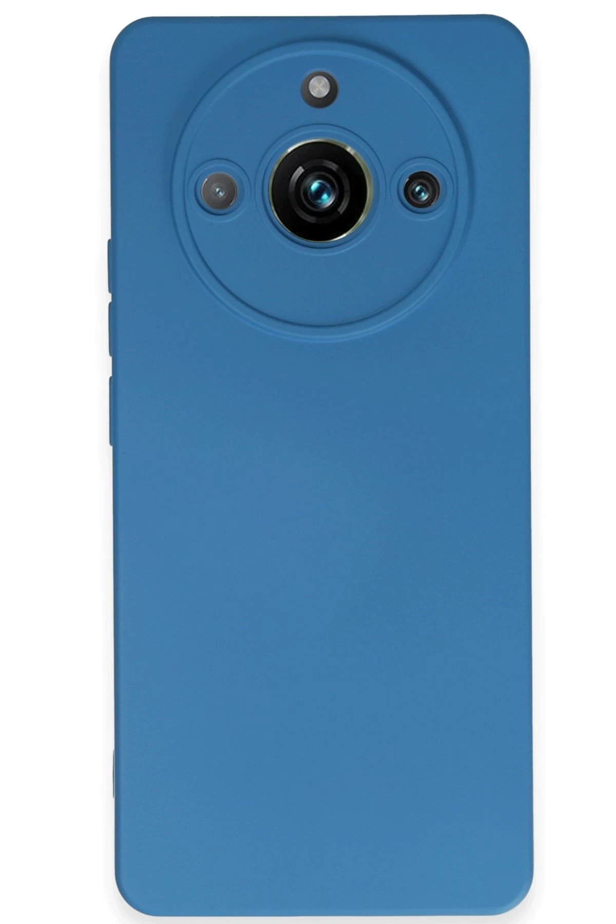 Realme 11 Pro Kılıf Nano içi Kadife Silikon - Mavi-(5796)