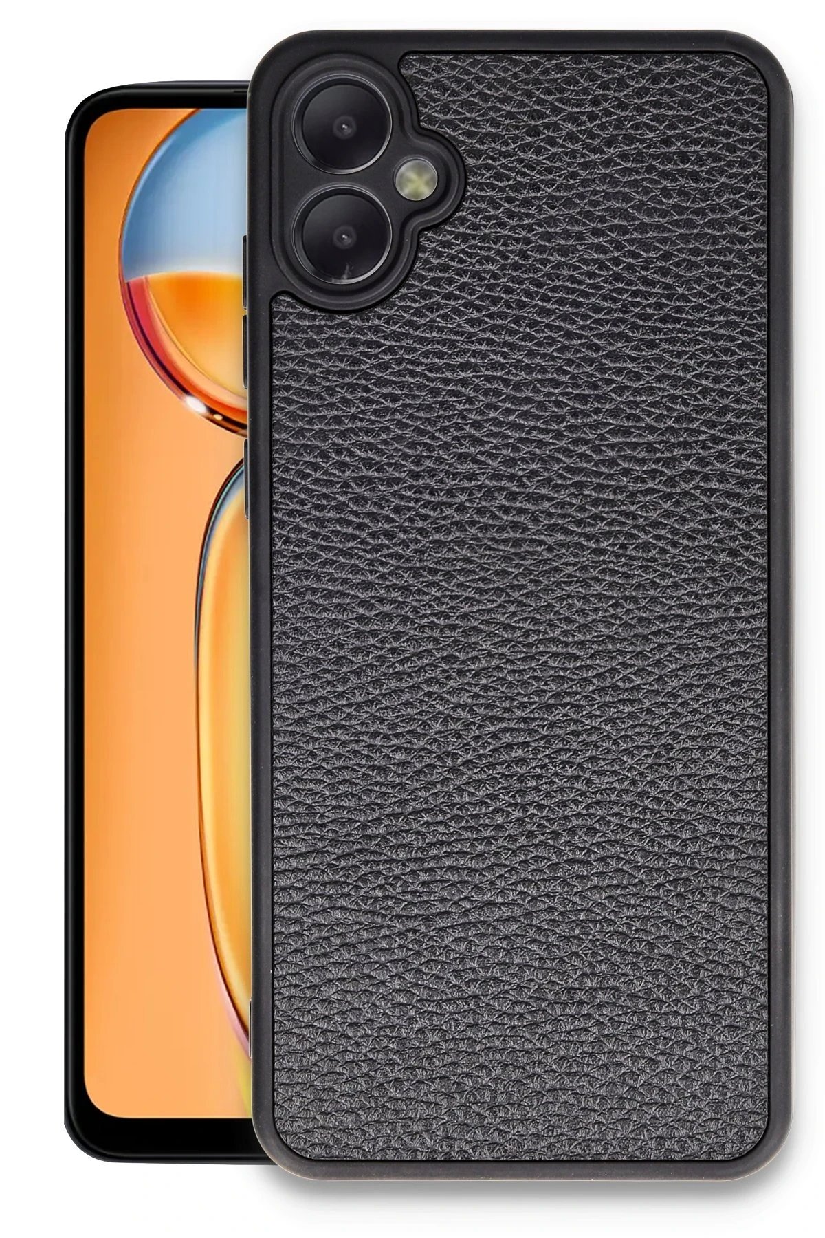 Samsung Galaxy A05 Kılıf Aras Deri Kapak - Siyah-(5796)