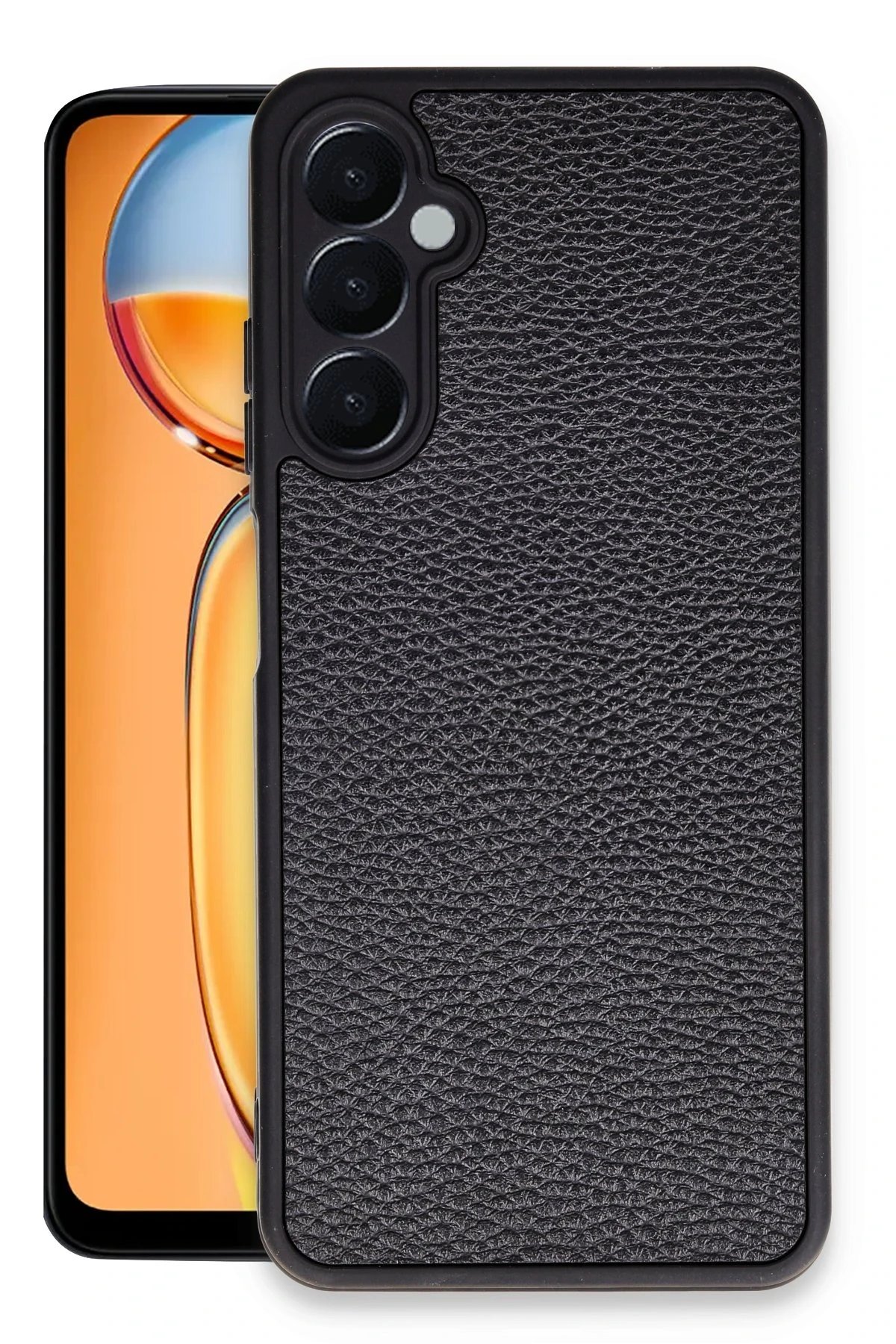 Samsung Galaxy A15 4G Kılıf Aras Deri Kapak - Siyah-(5796)