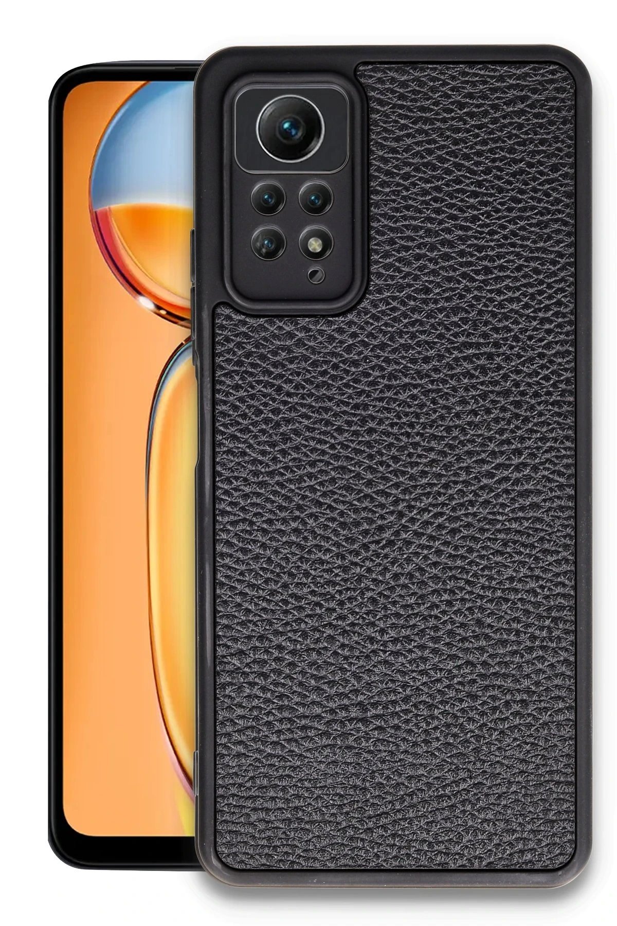 Xiaomi Redmi Note 12 Pro 4G Kılıf Aras Deri Kapak - Siyah-(5796)