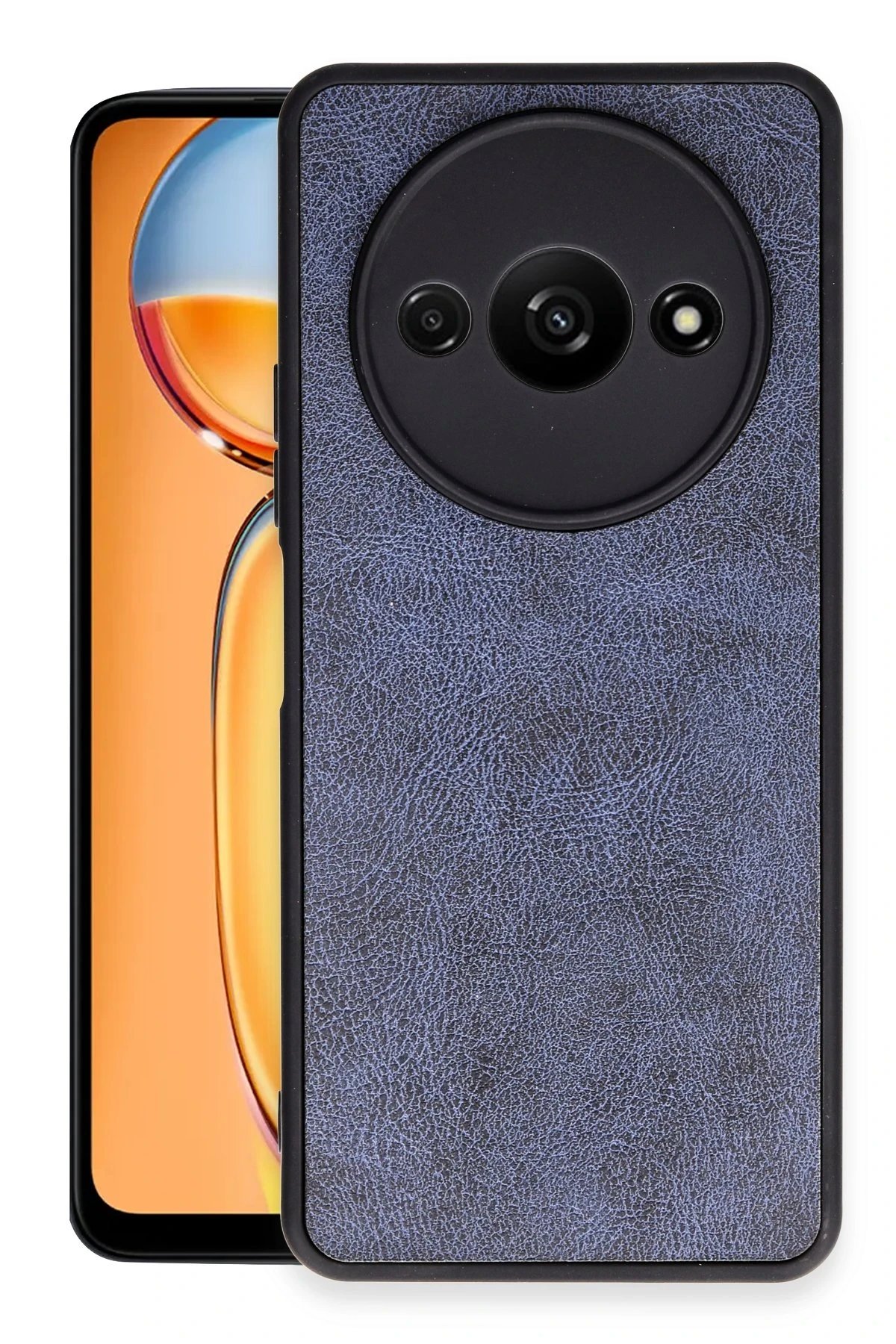 Xiaomi Redmi A3 4G Kılıf Aras Deri Kapak - Lacivert-(5796)