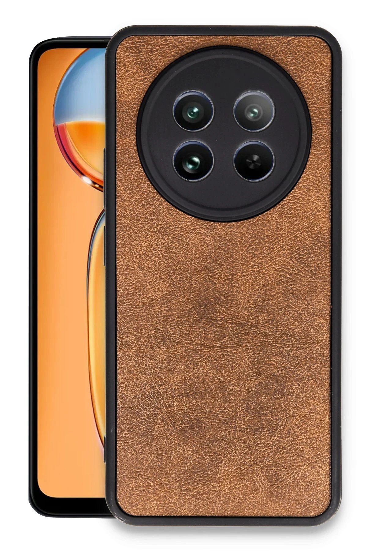 Realme 12 5G Kılıf Aras Deri Kapak - Taba-(5796)