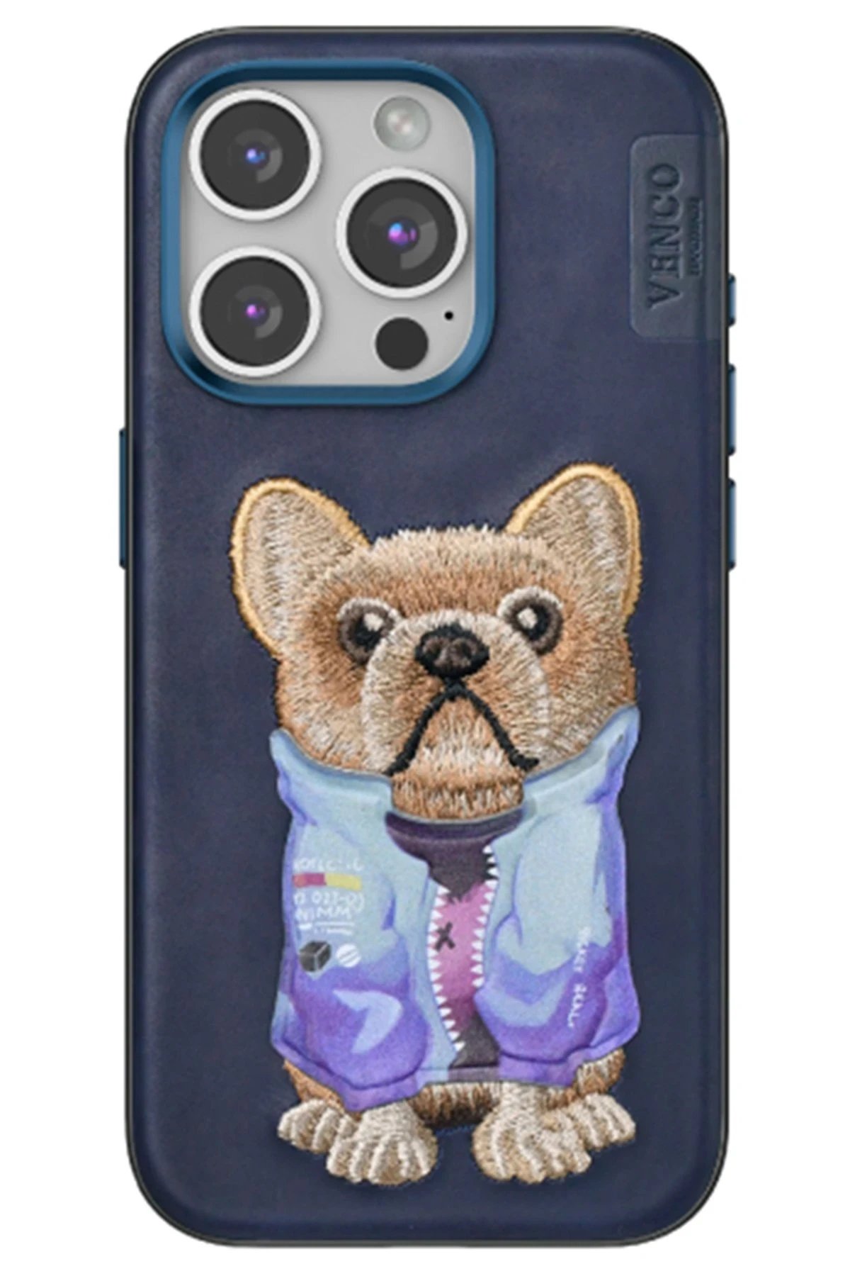 iPhone 15 Pro Max Cute Desenli Kapak - Lacivert-(5796)