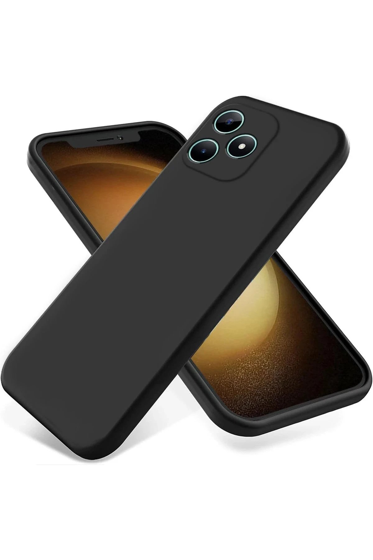 Realme Note 50 4G Kılıf First Silikon - Siyah-(5796)