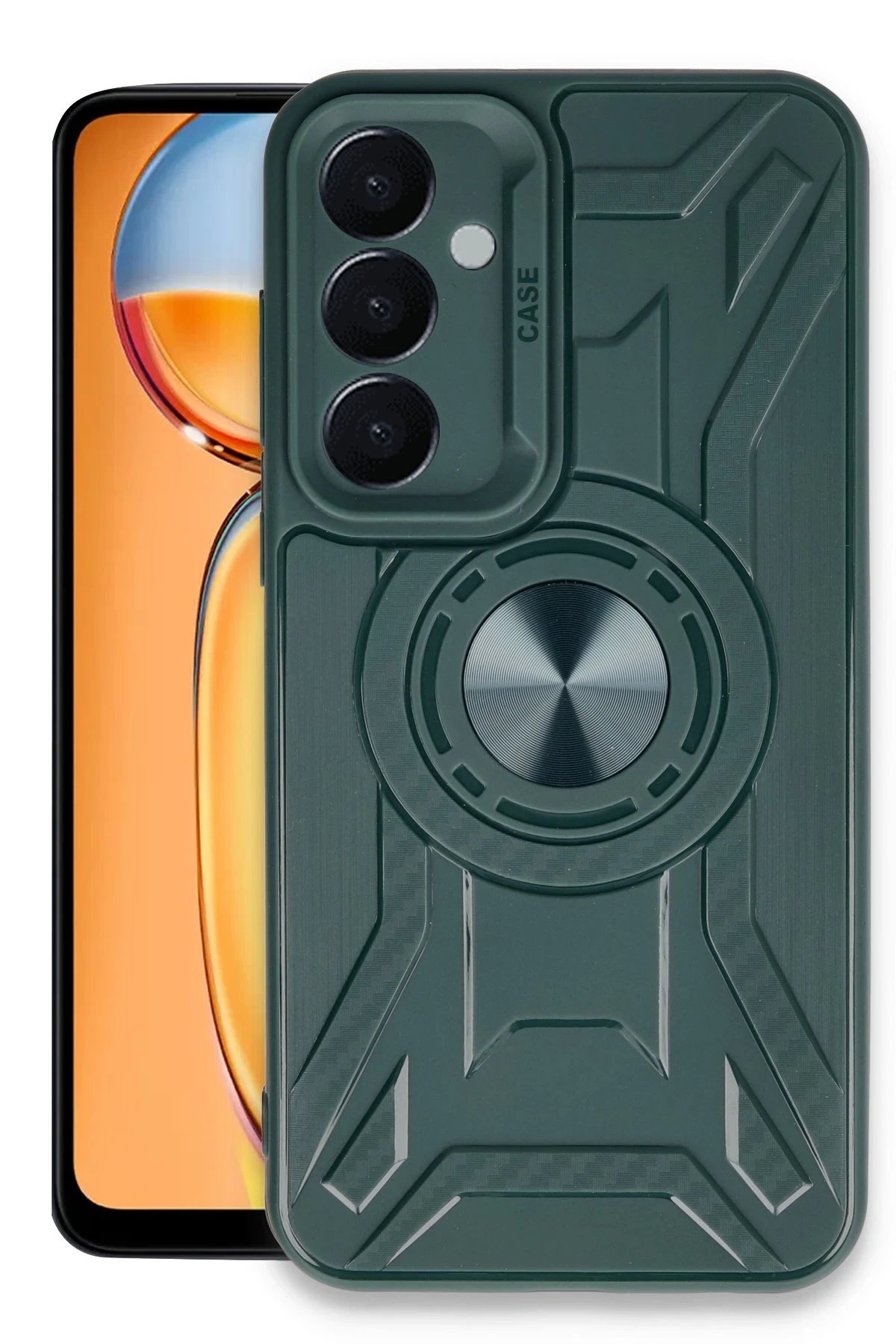 Samsung Galaxy A55 5G Kılıf Lincoln Silikon - Koyu Yeşil-(5796)