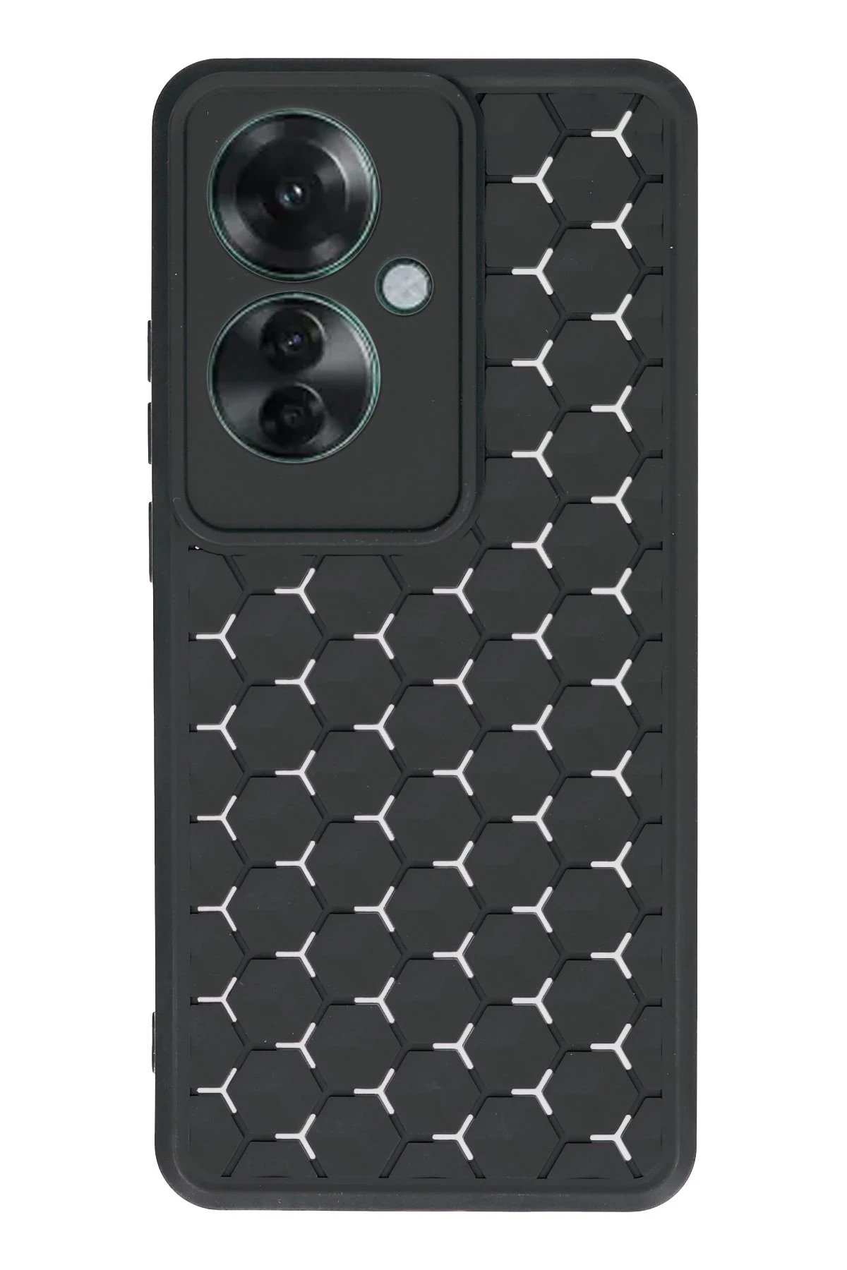 Oppo Reno 11F Kılıf Petek Silikon Kapak - Siyah-(5796)