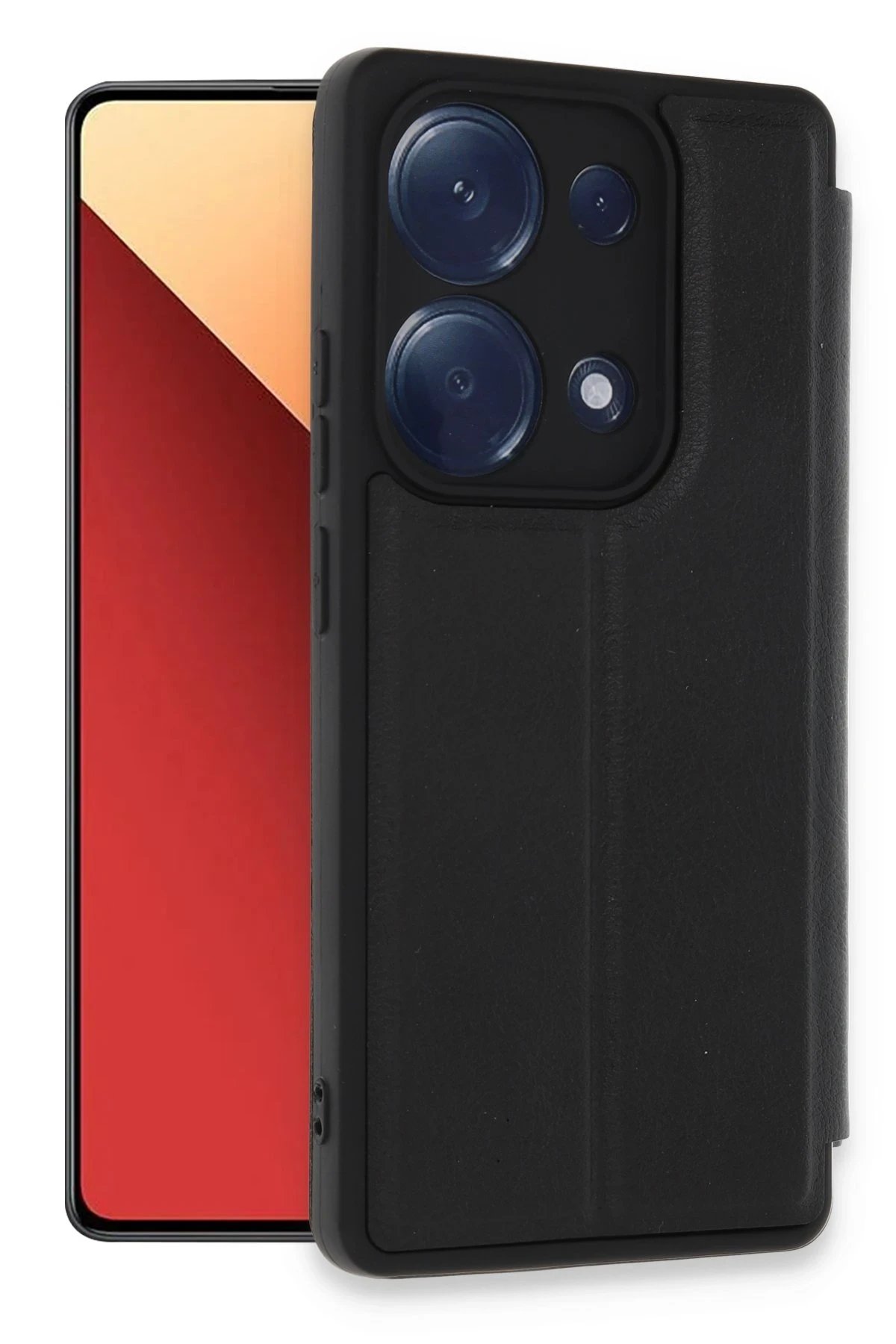 Xiaomi Redmi Note 13 Pro 4G Kılıf Flip Cover - Siyah-(5796)