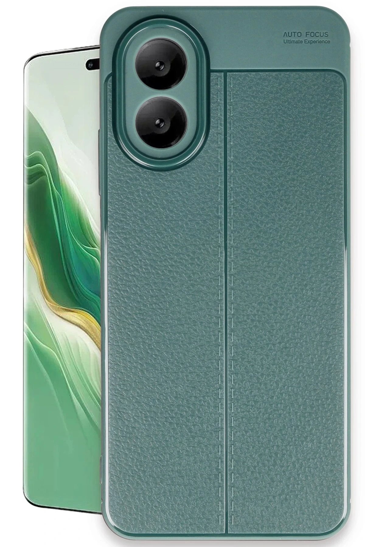 Oppo A38 Kılıf Auto Focus Kapak - Koyu Yeşil-(5796)