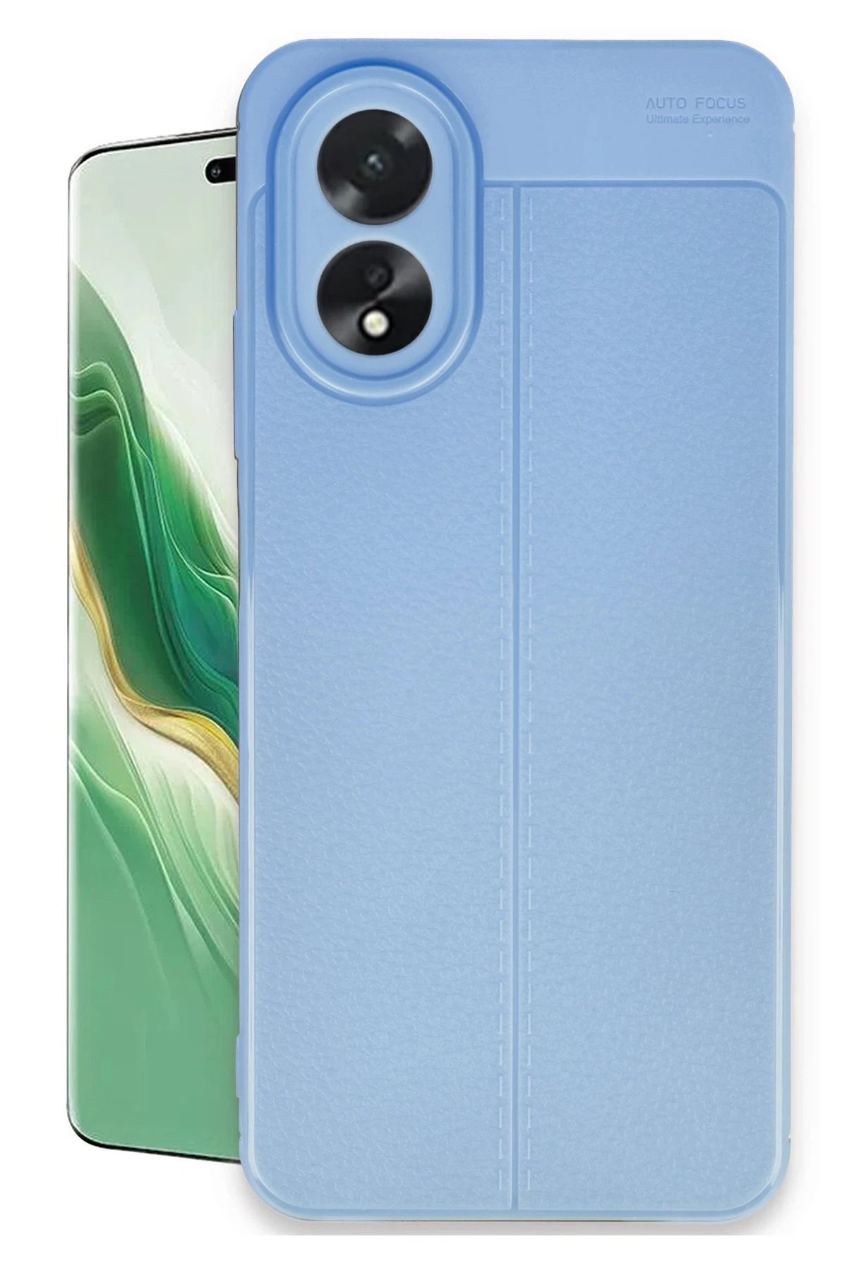 Oppo A38 Kılıf Auto Focus Kapak - Mavi-(5796)