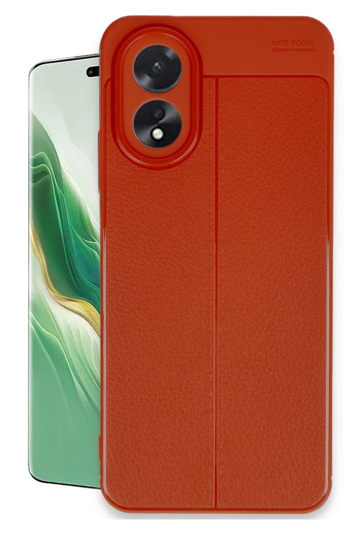 Oppo A38 Kılıf Auto Focus Kapak - Kırmızı-(5796)