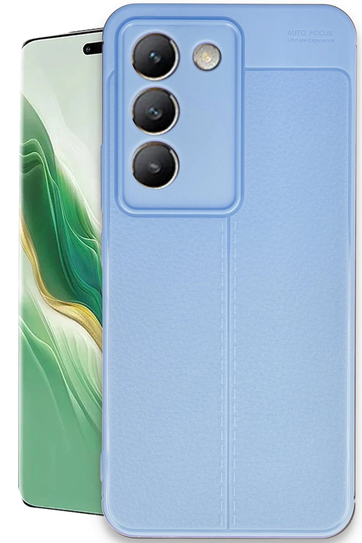 Vivo V30 Lite 4G Kılıf Auto Focus Kapak - Mavi-(5796)