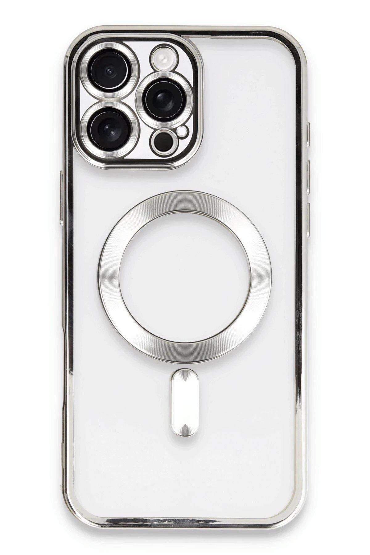 iPhone 16 Pro Kılıf Kross Magneticsafe Kapak - Gümüş-(5796)