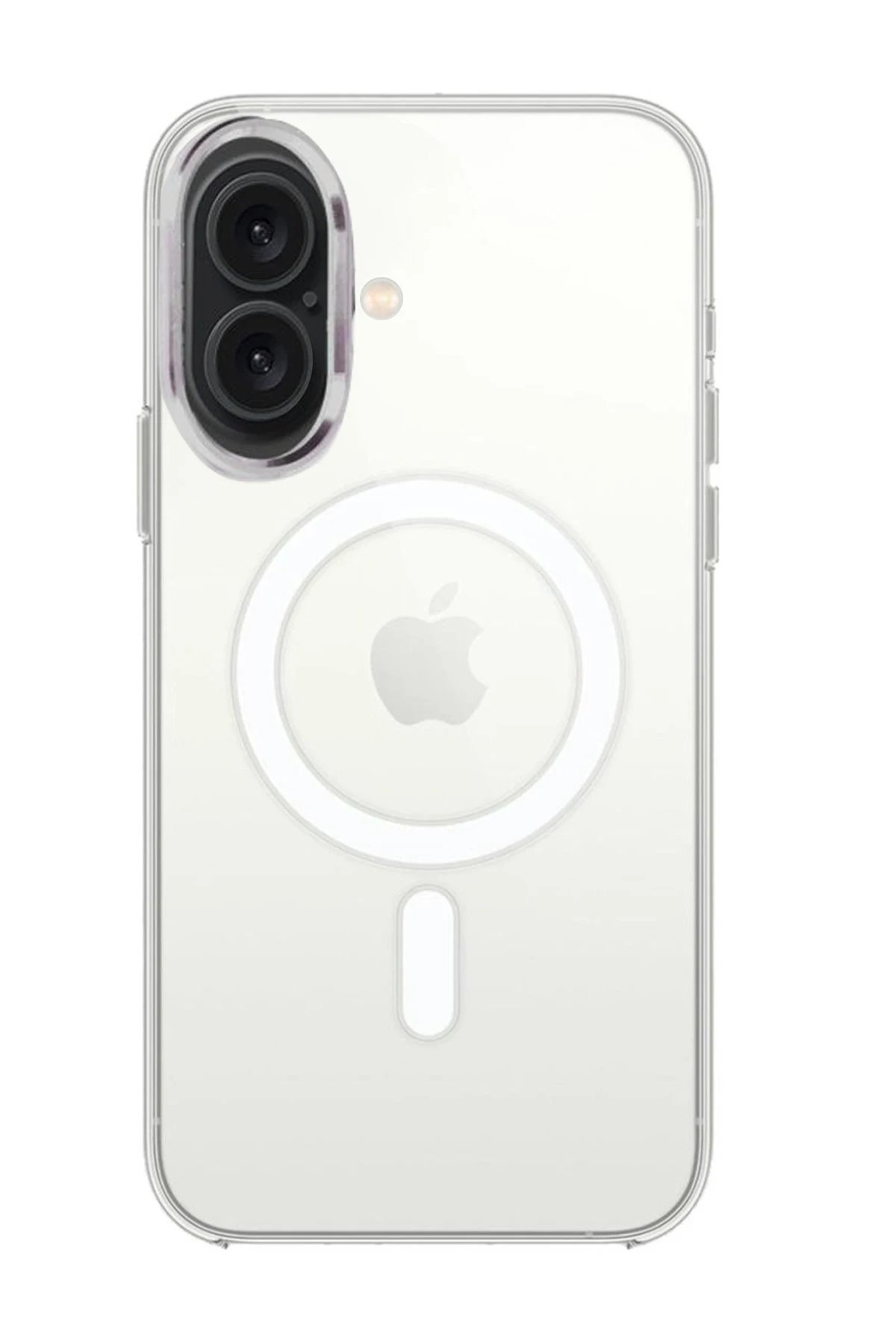 iPhone 16 Kılıf Pc Real Magsafe Kapak - Şeffaf-(5796)