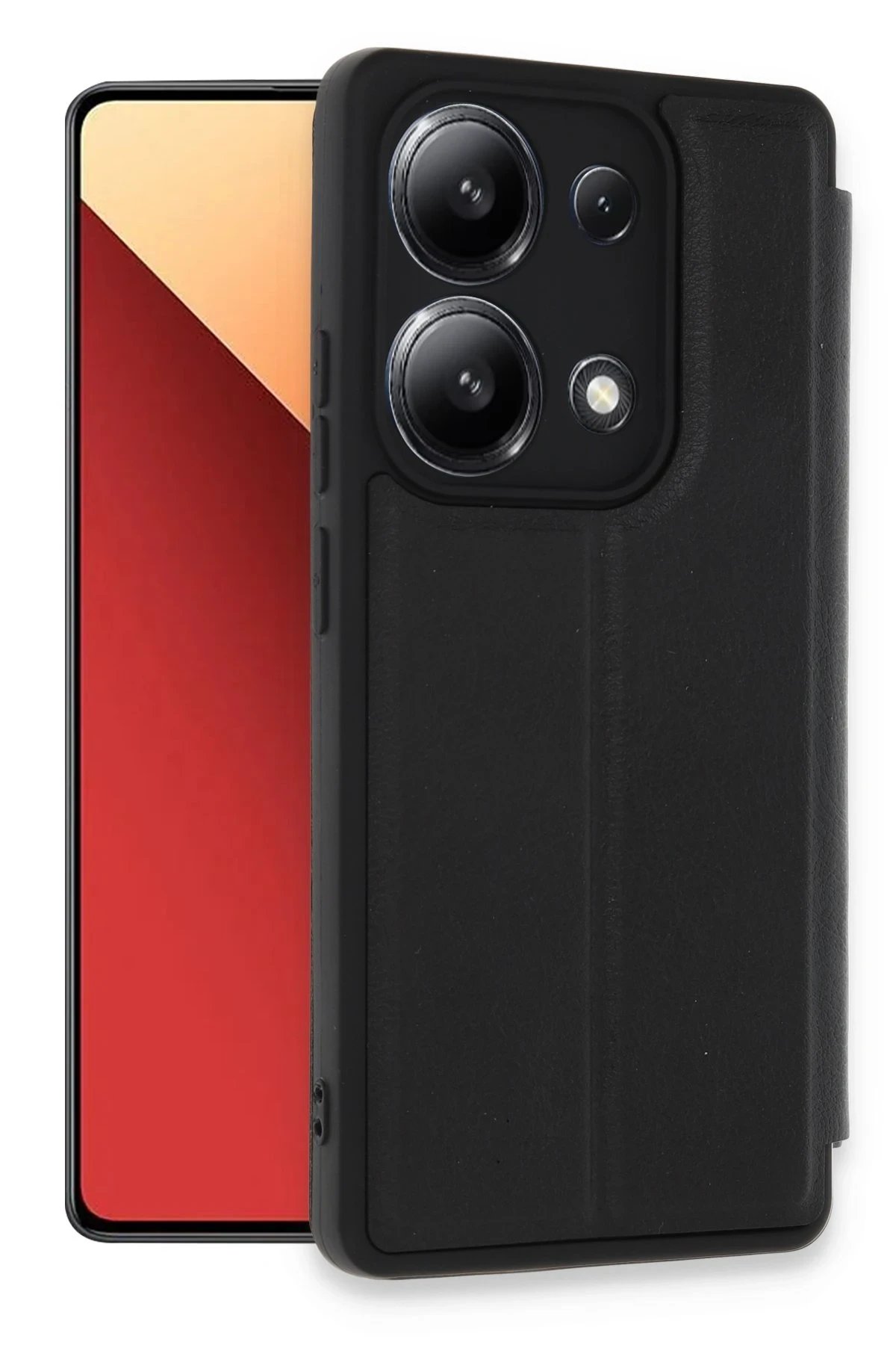 Xiaomi Redmi Note 13 4G Kılıf Flip Cover - Siyah-(5796)