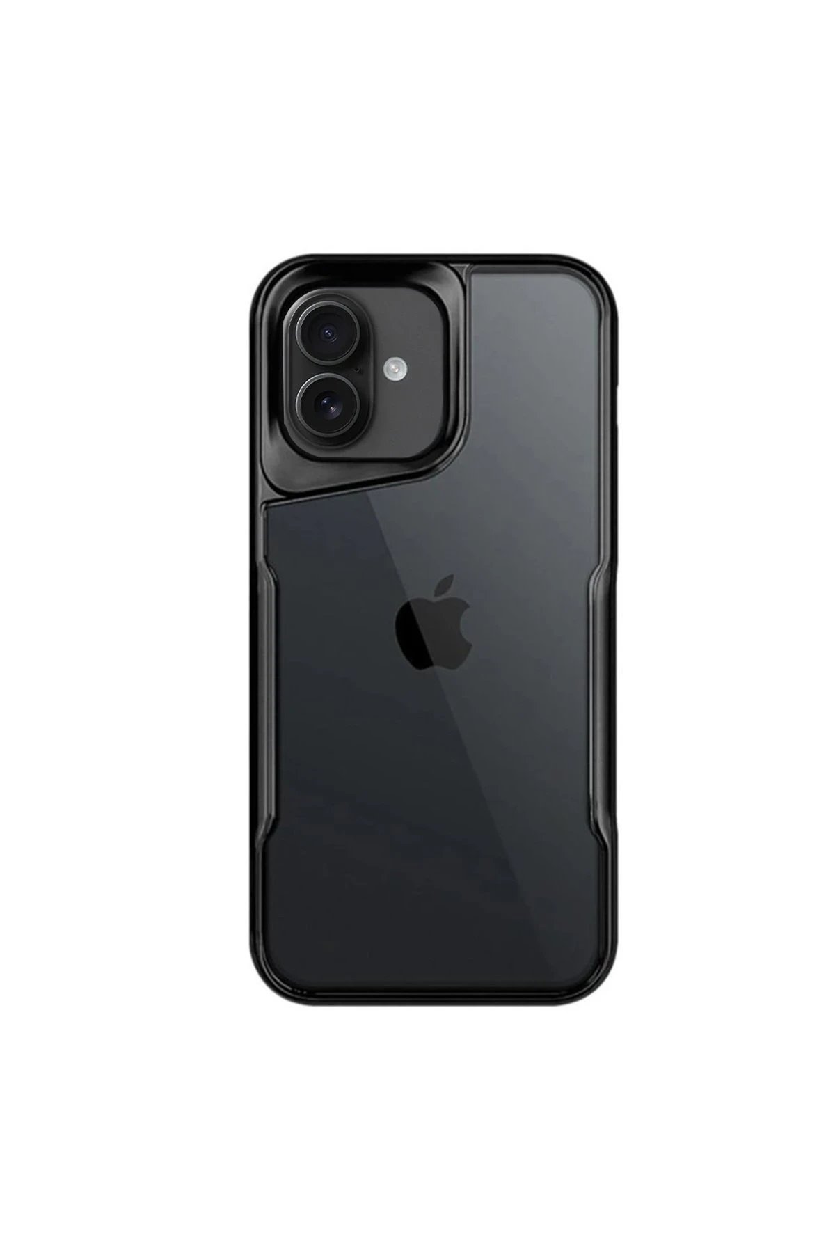 iPhone 16 Kılıf Boyi Silikon Kapak - Siyah-(5796)