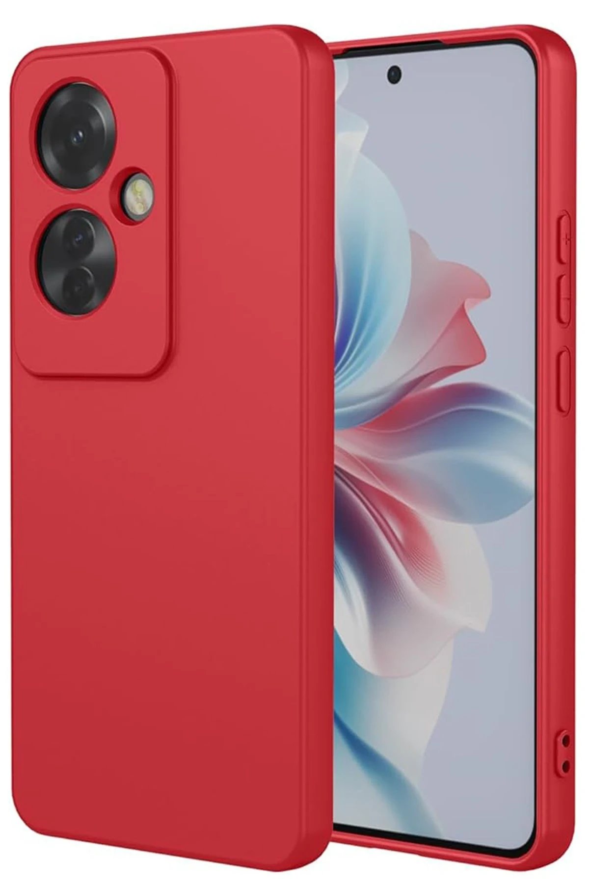 Oppo Reno 11F Kılıf First Silikon - Kırmızı-(5796)