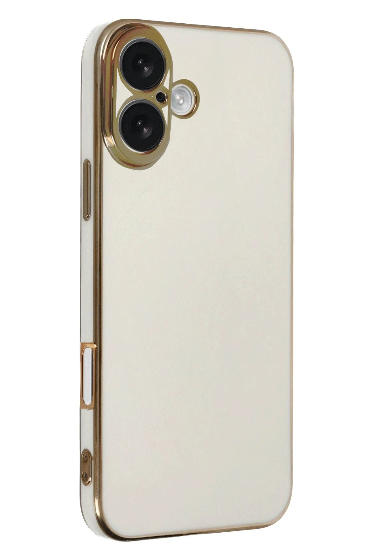 iPhone 16 Kılıf Volet Silikon - Beyaz-(5796)