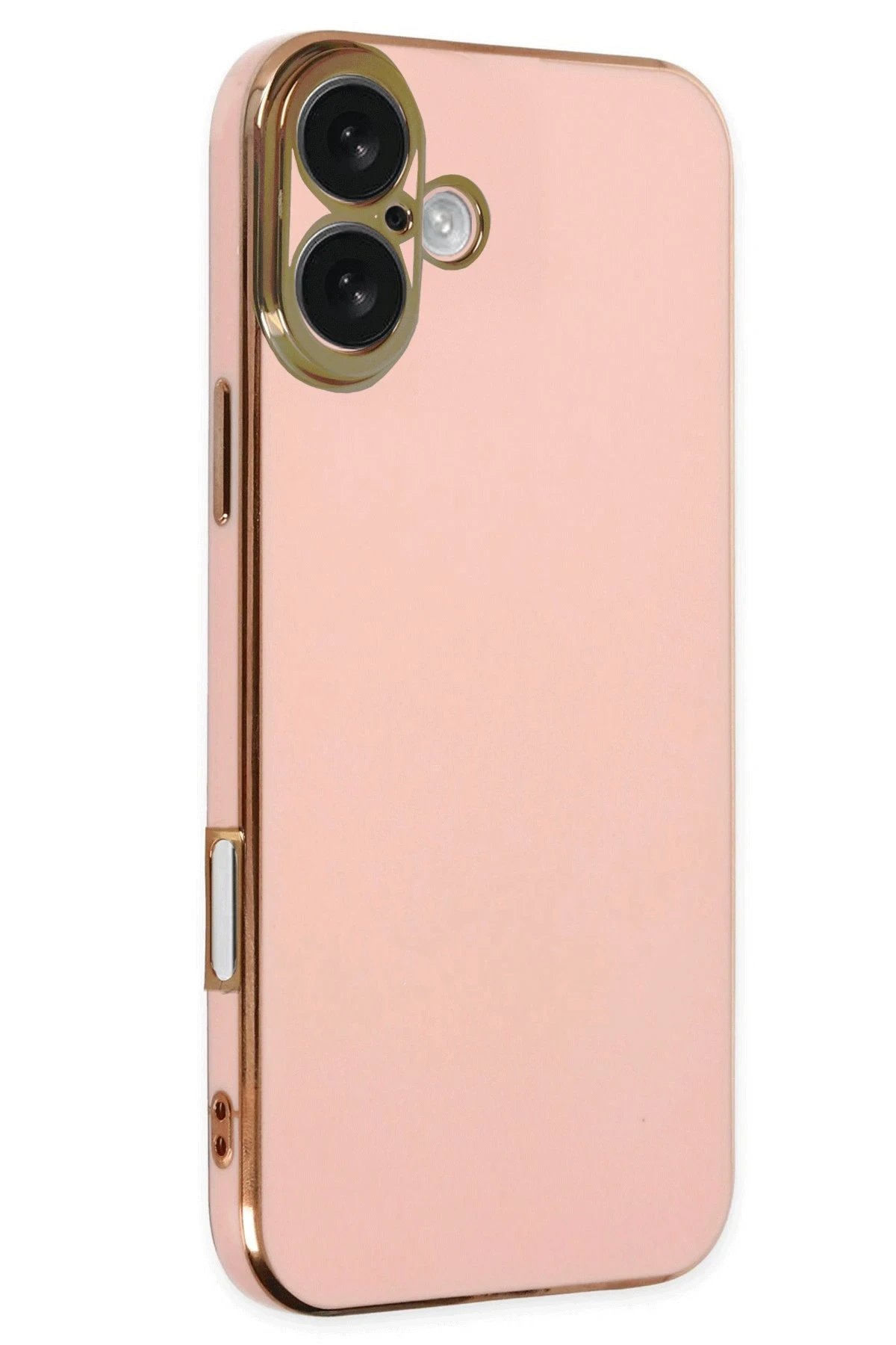 iPhone 16 Kılıf Volet Silikon - Pembe-(5796)