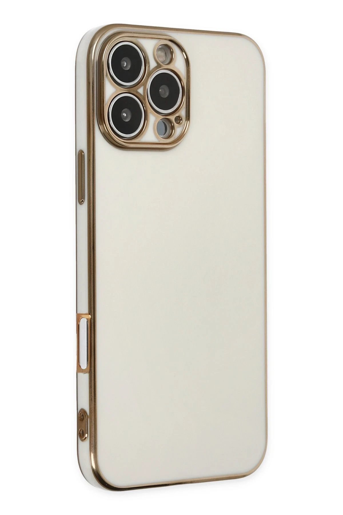 iPhone 16 Pro Kılıf Volet Silikon - Beyaz-(5796)