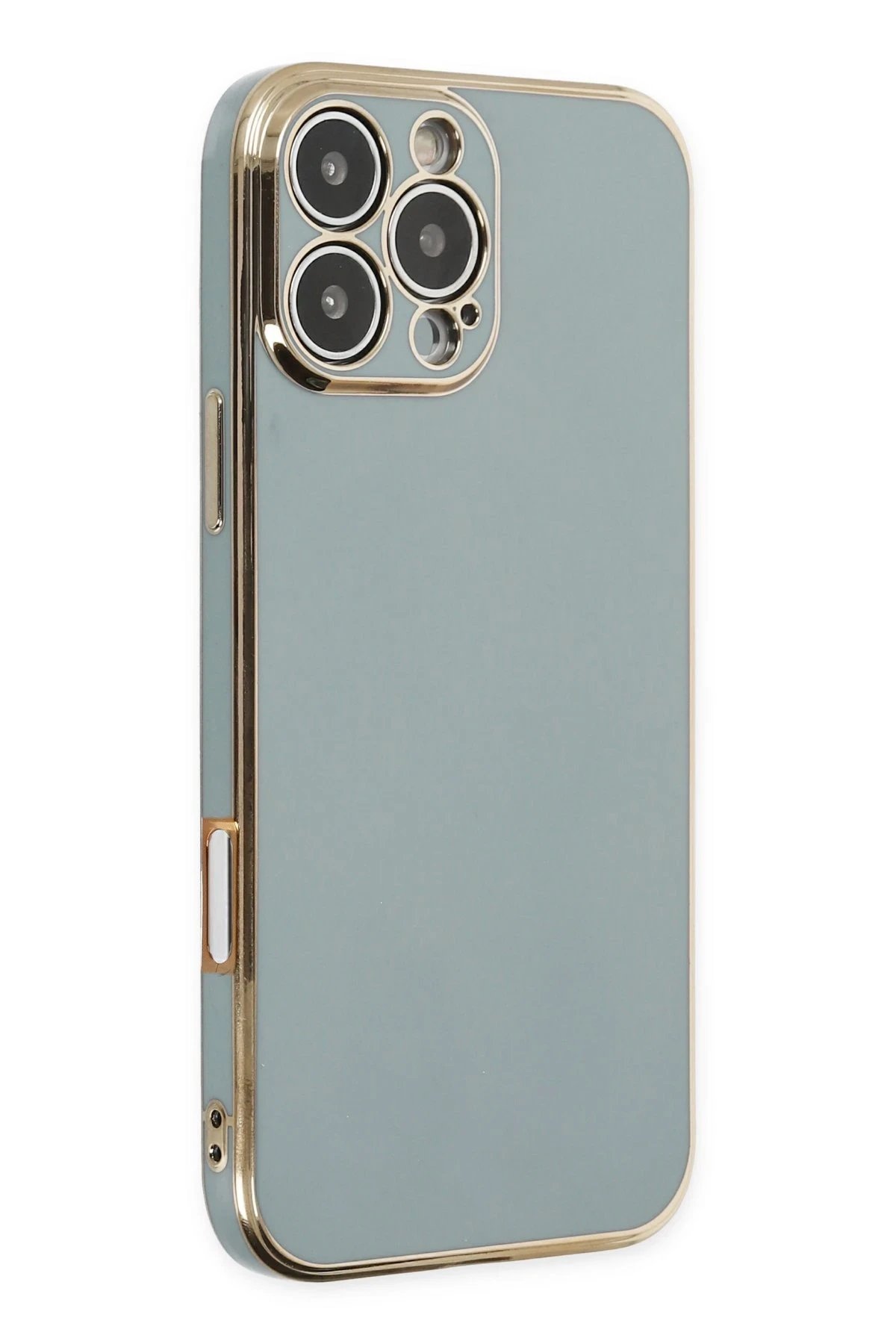 iPhone 16 Pro Kılıf Volet Silikon - Açık Yeşil-(5796)