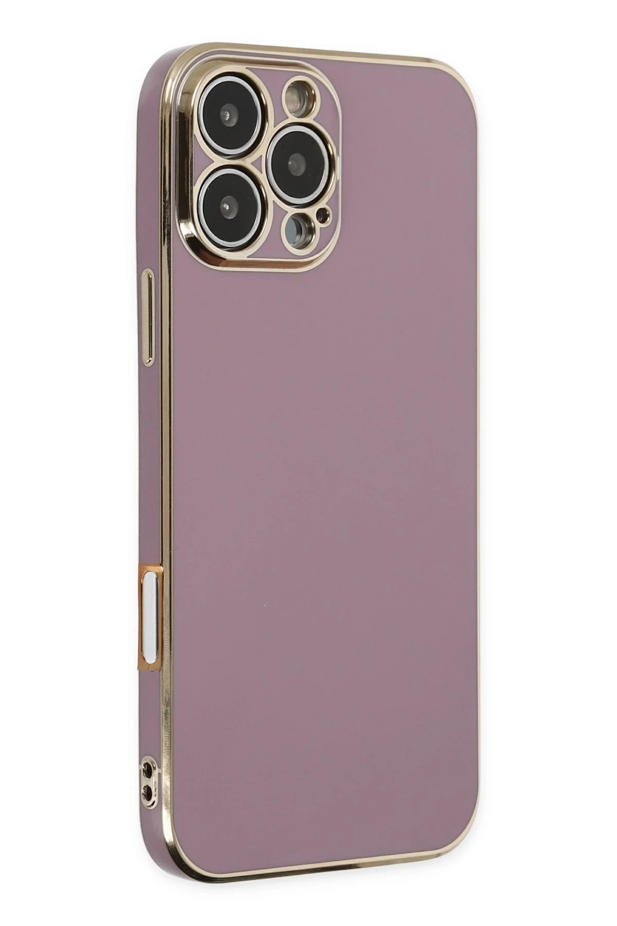 iPhone 16 Pro Max Kılıf Volet Silikon - Mor-(5796)