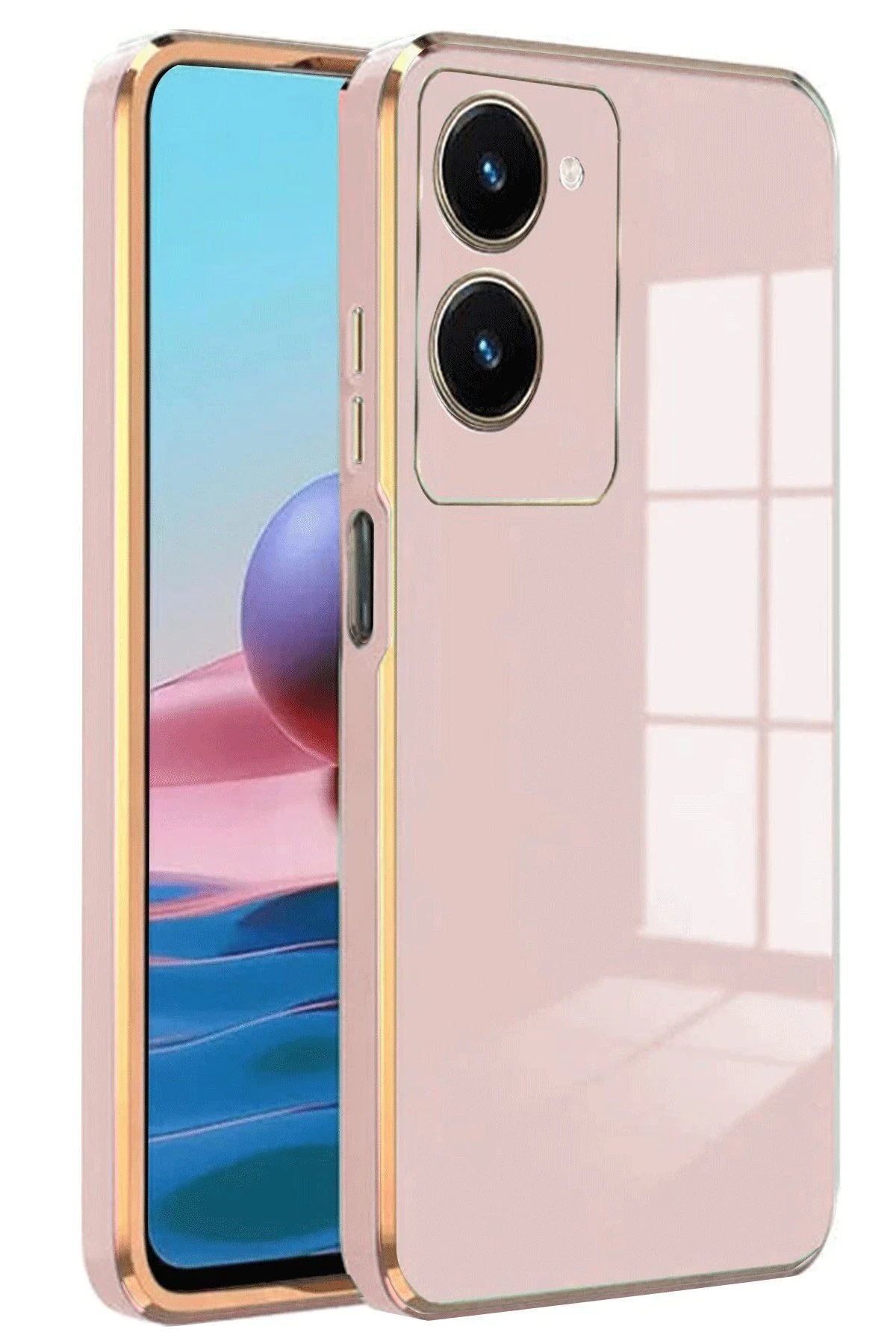 Vivo Y18 Kılıf Volet Silikon - Pembe-(5796)