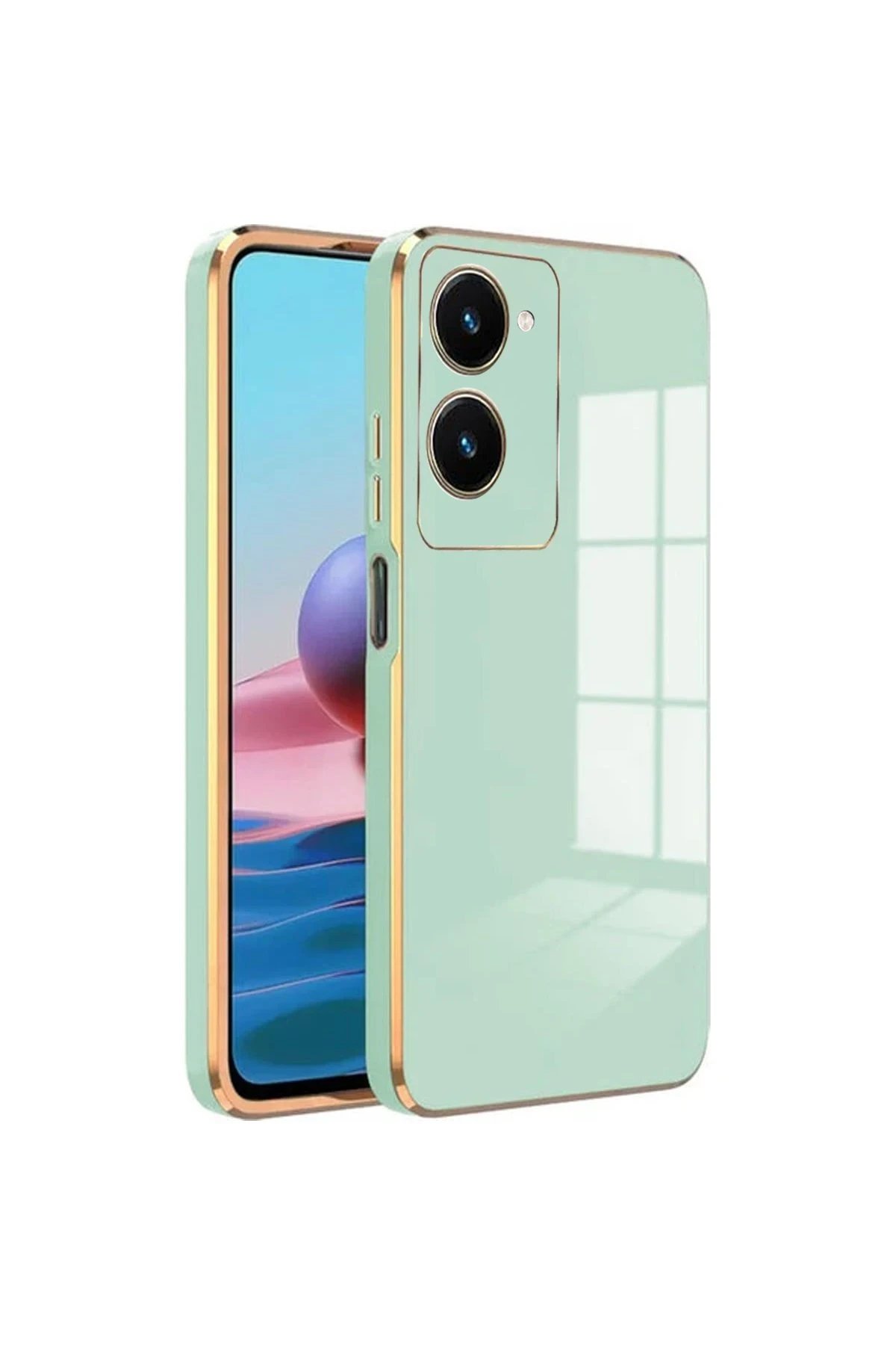 Vivo Y18 Kılıf Volet Silikon - Açık Yeşil-(5796)