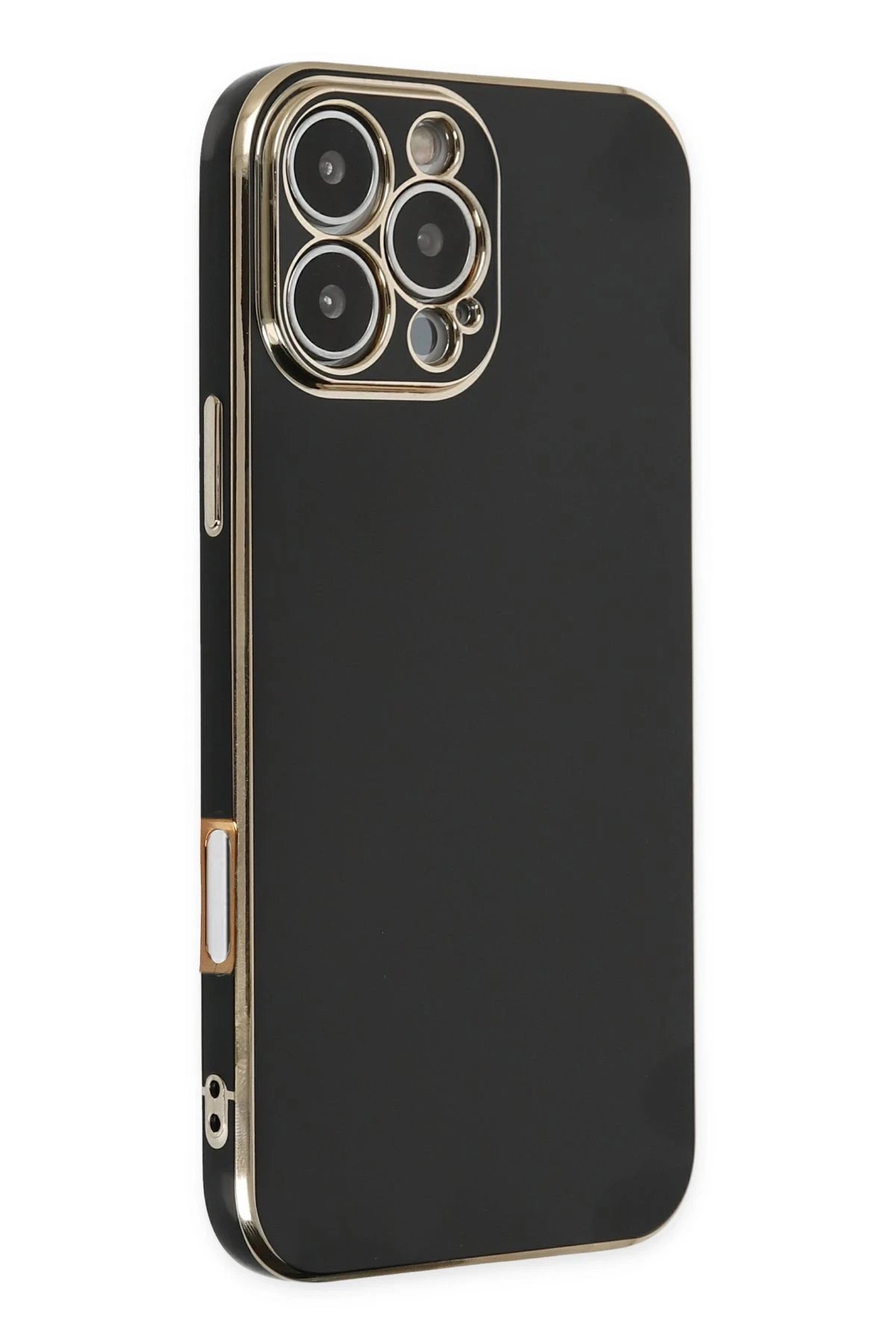 iPhone 16 Pro Kılıf Volet Silikon - Siyah-(5796)