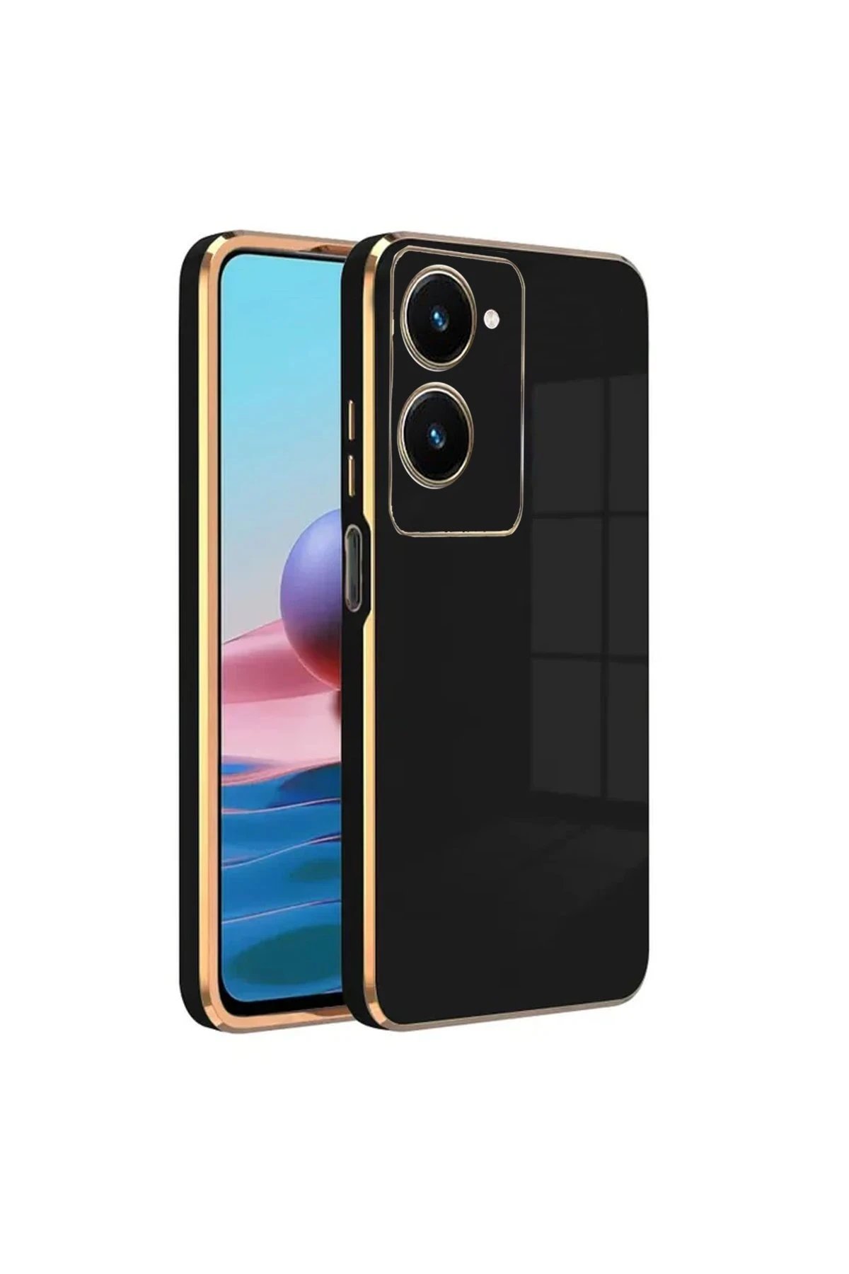 Vivo Y18 Kılıf Volet Silikon - Siyah-(5796)