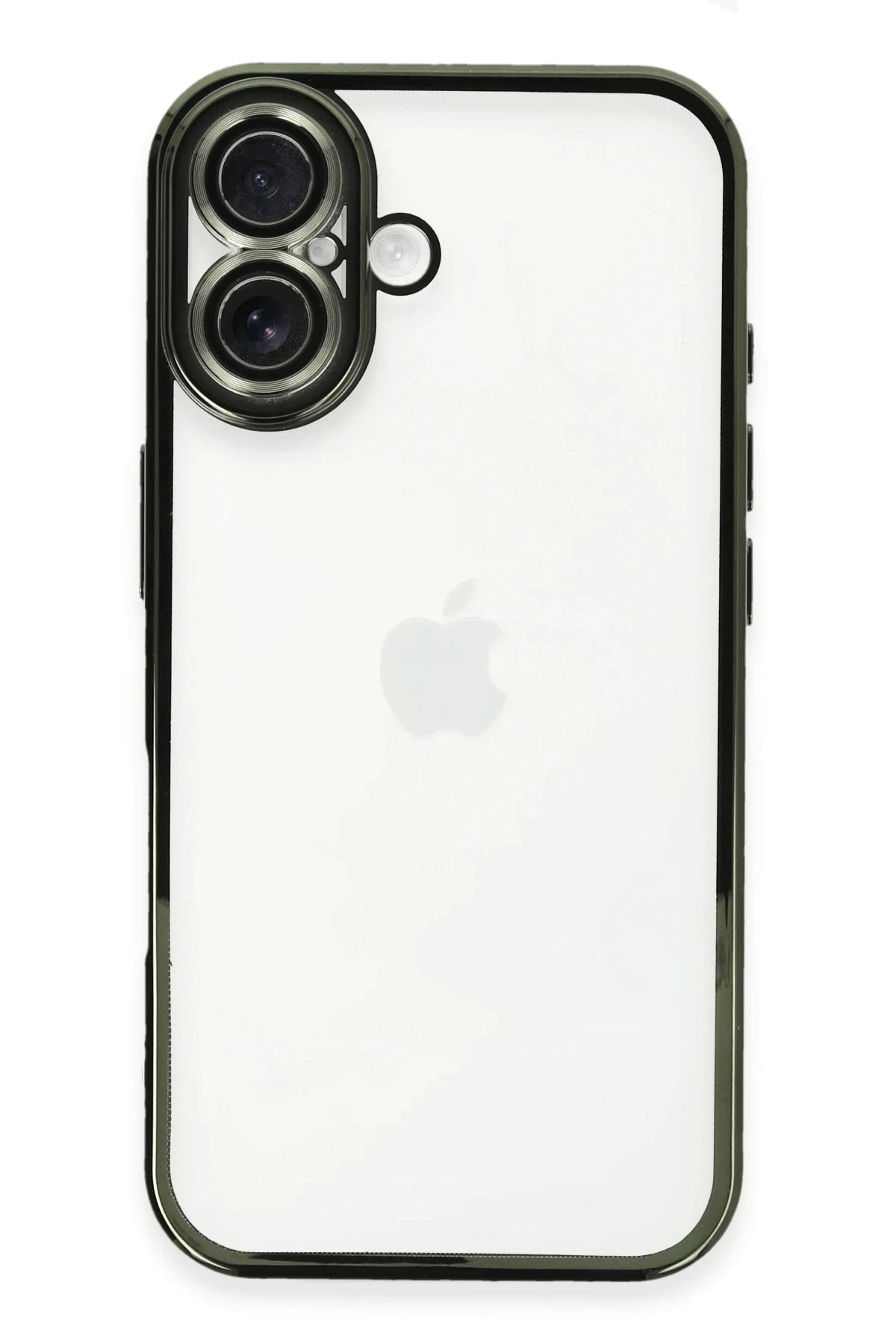 iPhone 16 Plus Kılıf Lensli Silikon - Yeşil-(5796)