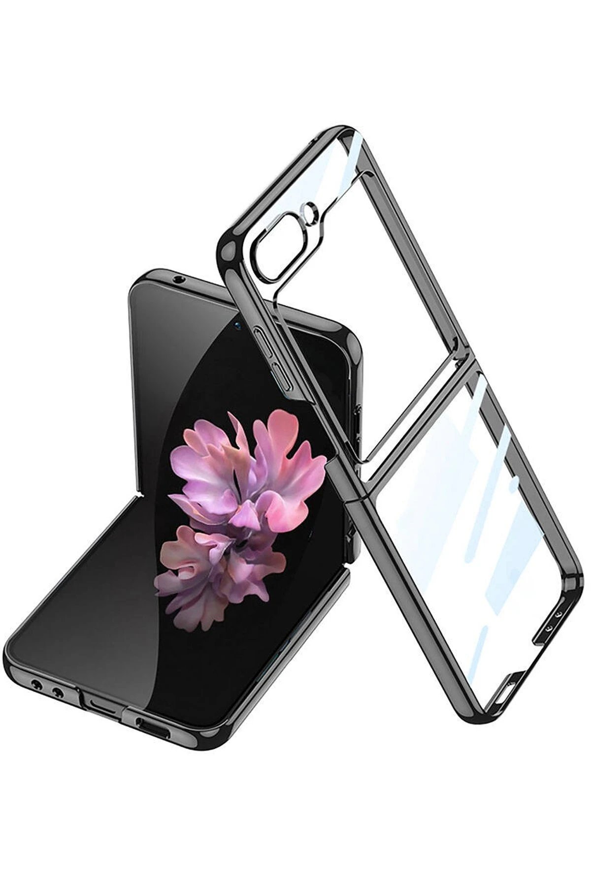 Samsung Galaxy Z Flip 6 Kılıf Fold Element Kapak - Siyah-(5796)
