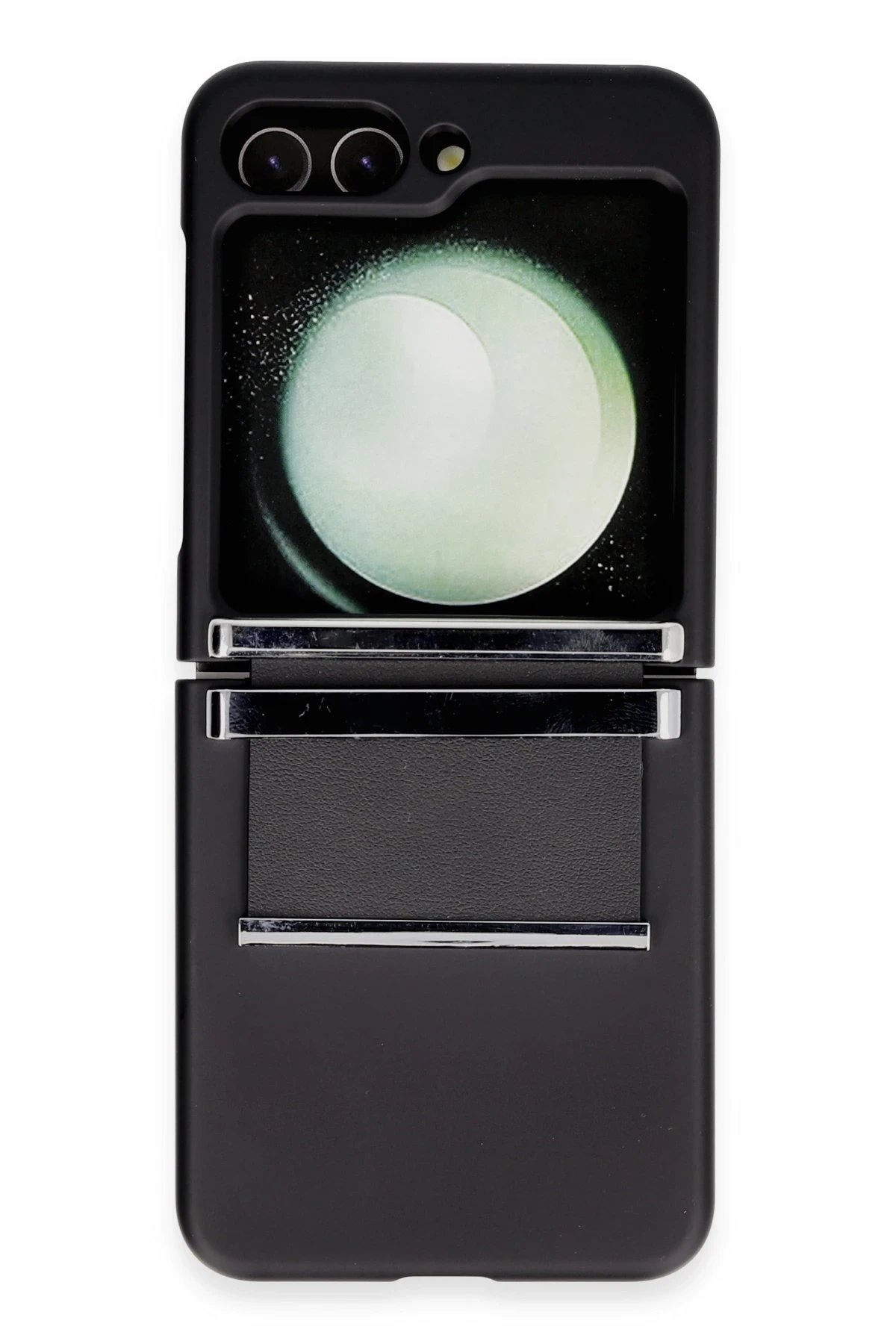 Samsung Galaxy Z Flip 5 Kılıf Belt Flip Kapak - Siyah-(5796)