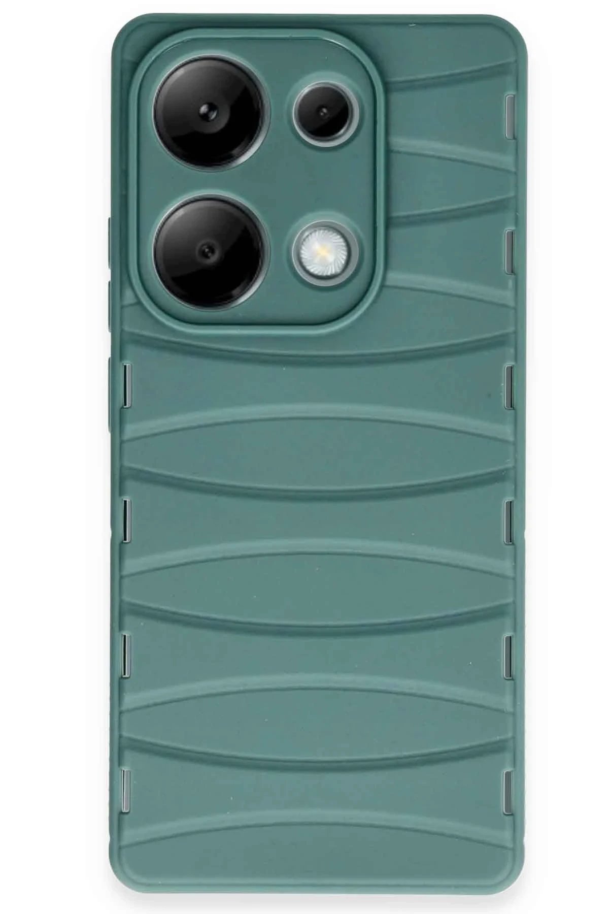 Xiaomi Redmi Note 13 Pro 4G Kılıf Bibercas Silikon Kapak - Koyu Yeşil-(5796)