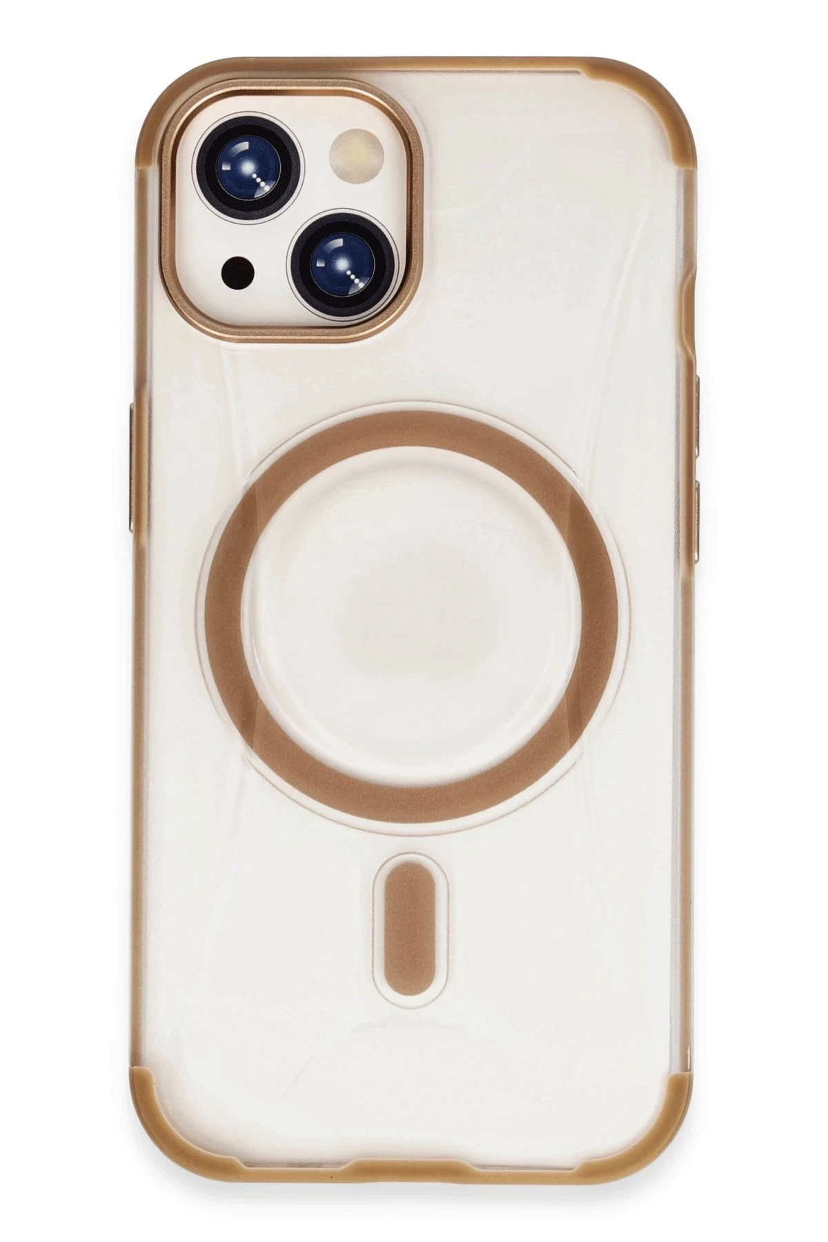 iPhone 15 Hilton Magsafe Kapak - Gold-(5796)