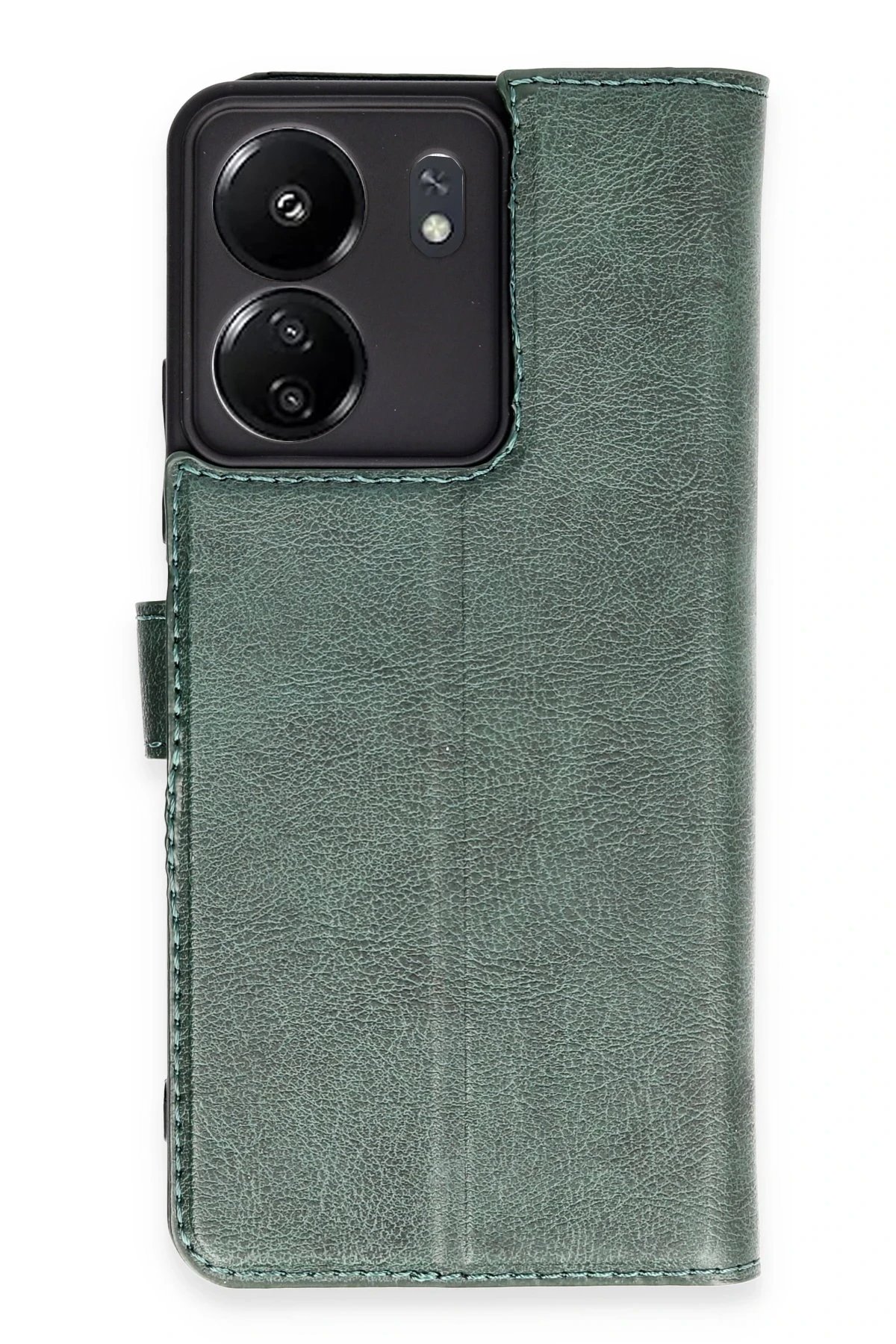 Xiaomi Redmi 13C Kılıf Trend S Plus Kapaklı Kılıf - Yeşil-(5796)