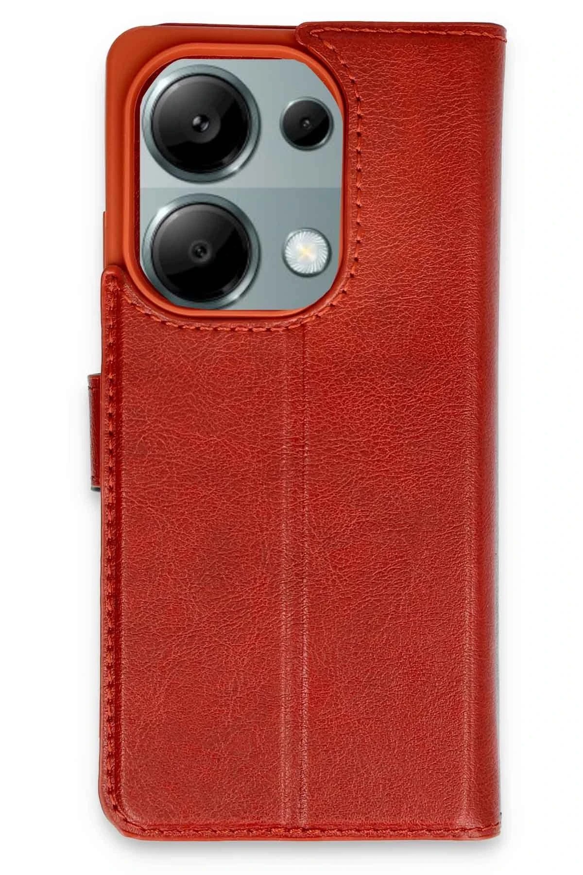 Xiaomi Redmi Note 13 Pro 4G Kılıf Trend S Plus Kapaklı Kılıf - Kırmızı-(5796)