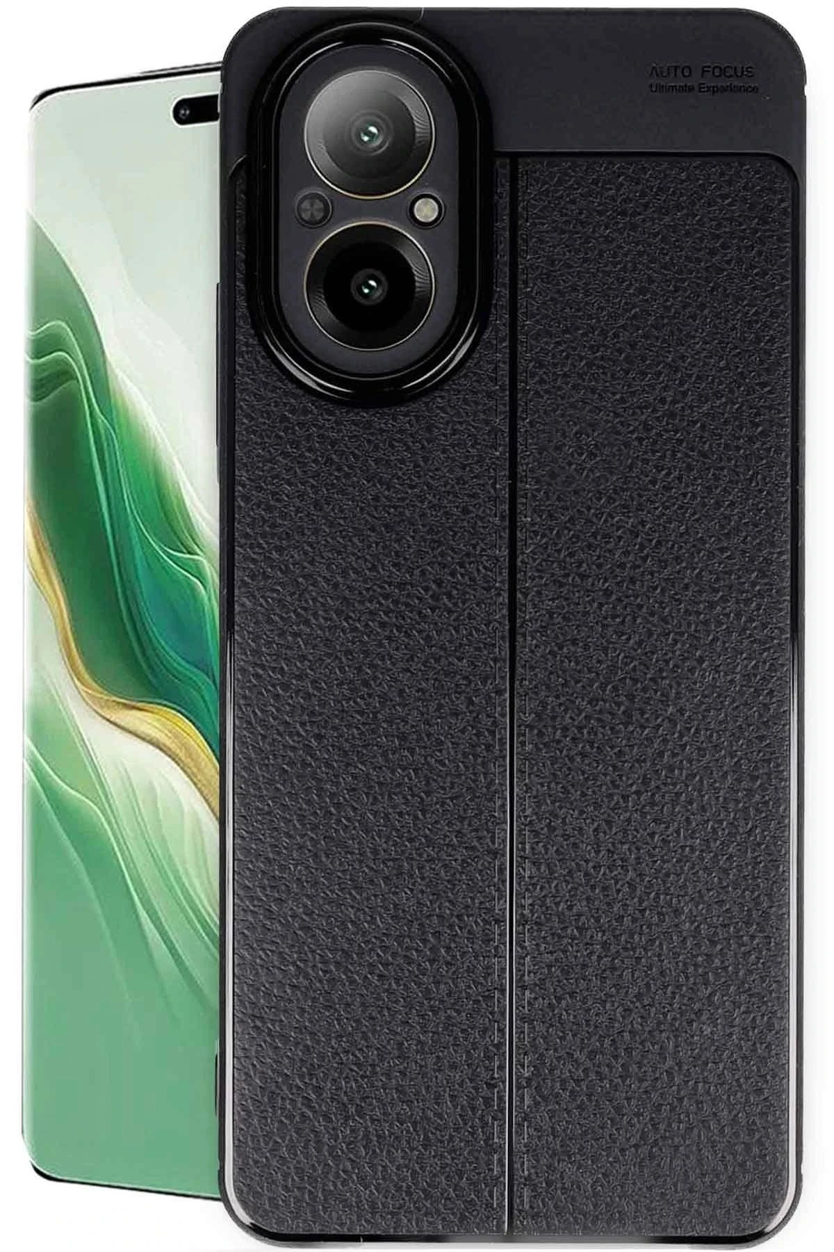 Realme 12 Lite Kılıf Auto Focus Kapak - Siyah-(5796)