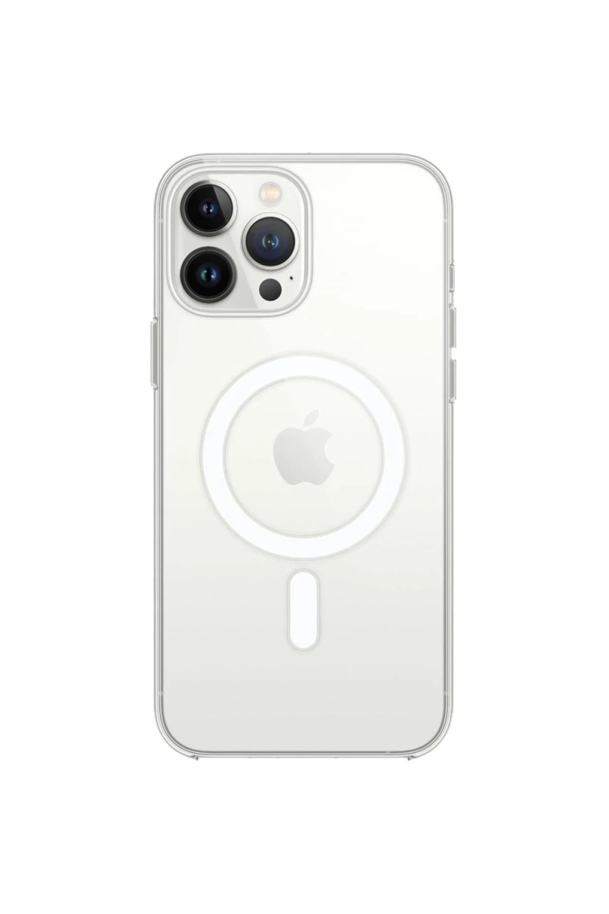 iPhone 12 Pro Kılıf Pc Real Magsafe Kapak - Şeffaf-(5796)
