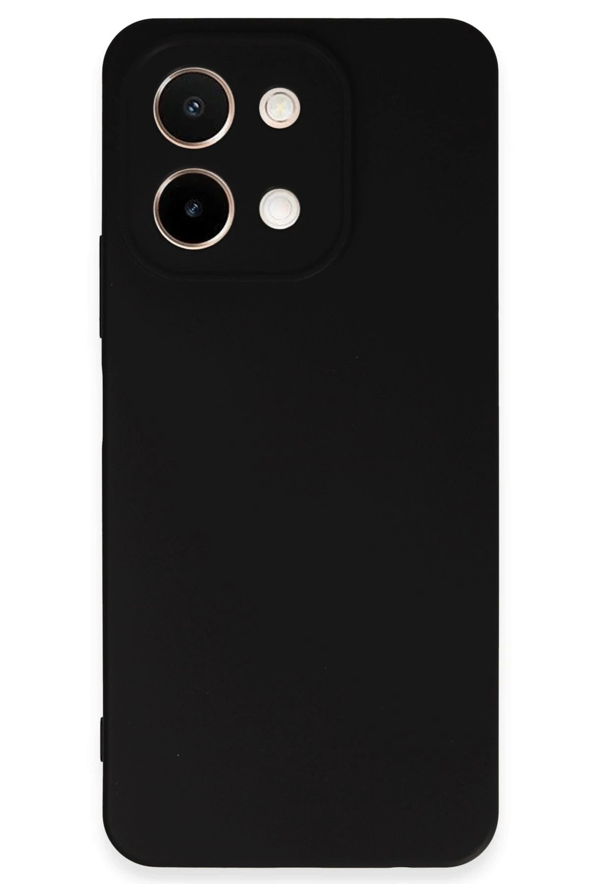 Vivo Y28 Kılıf First Silikon - Siyah-(5796)