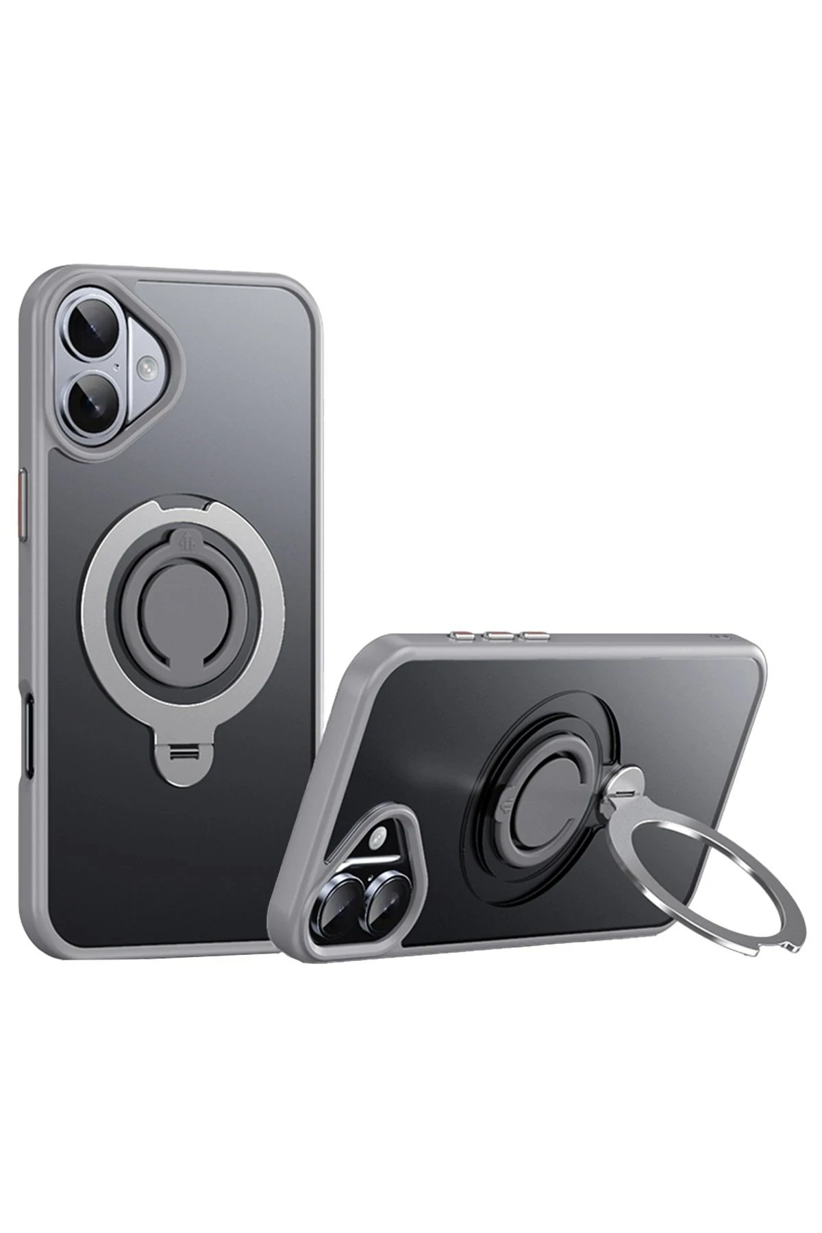 iPhone 16 Avatar 360 Dönen Magsafe Kapak - Titan Gri-(5796)