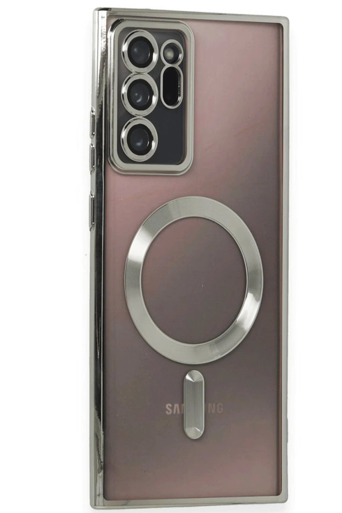 Samsung Galaxy Note 20 Ultra Kılıf Kross Magneticsafe Kapak - Titan Gri-(5796)