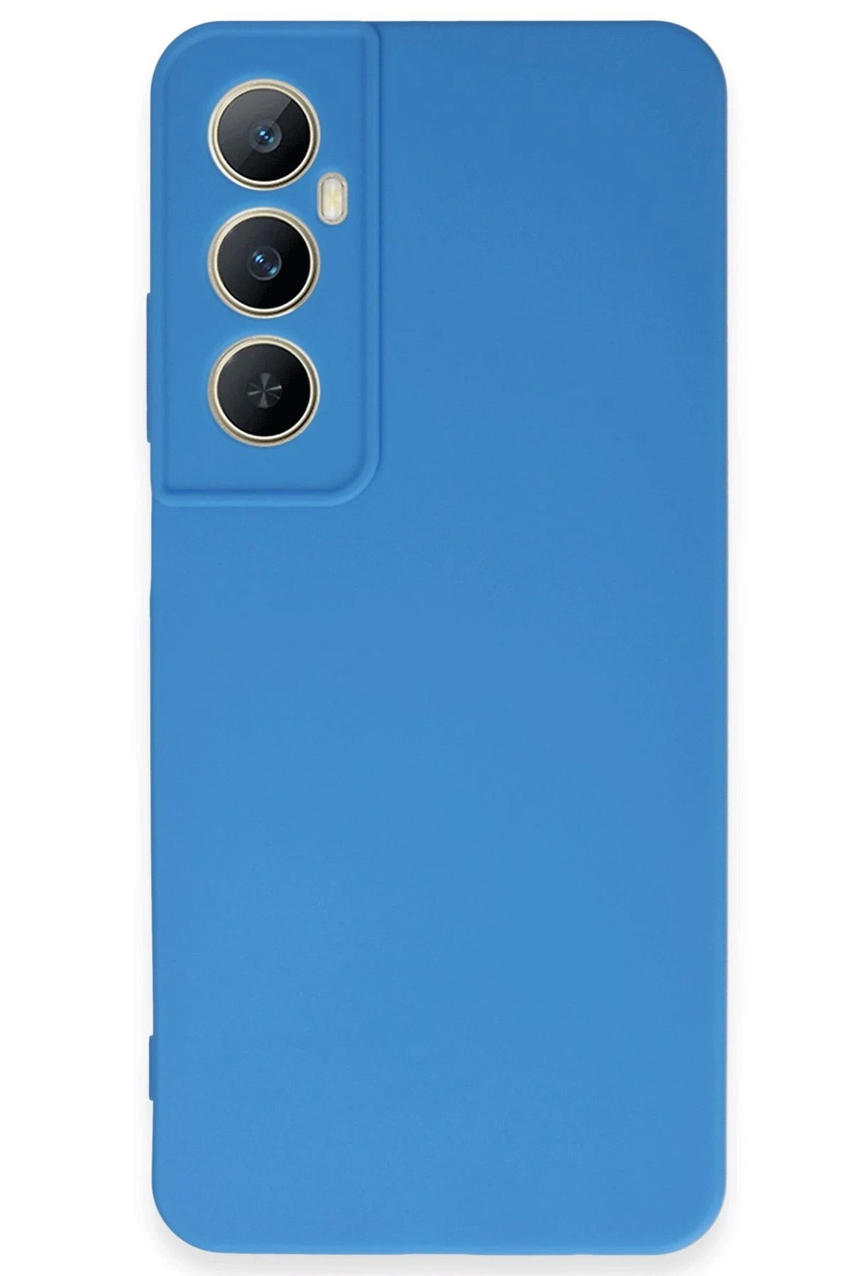 Realme C65 Kılıf First Silikon - Mavi-(5796)